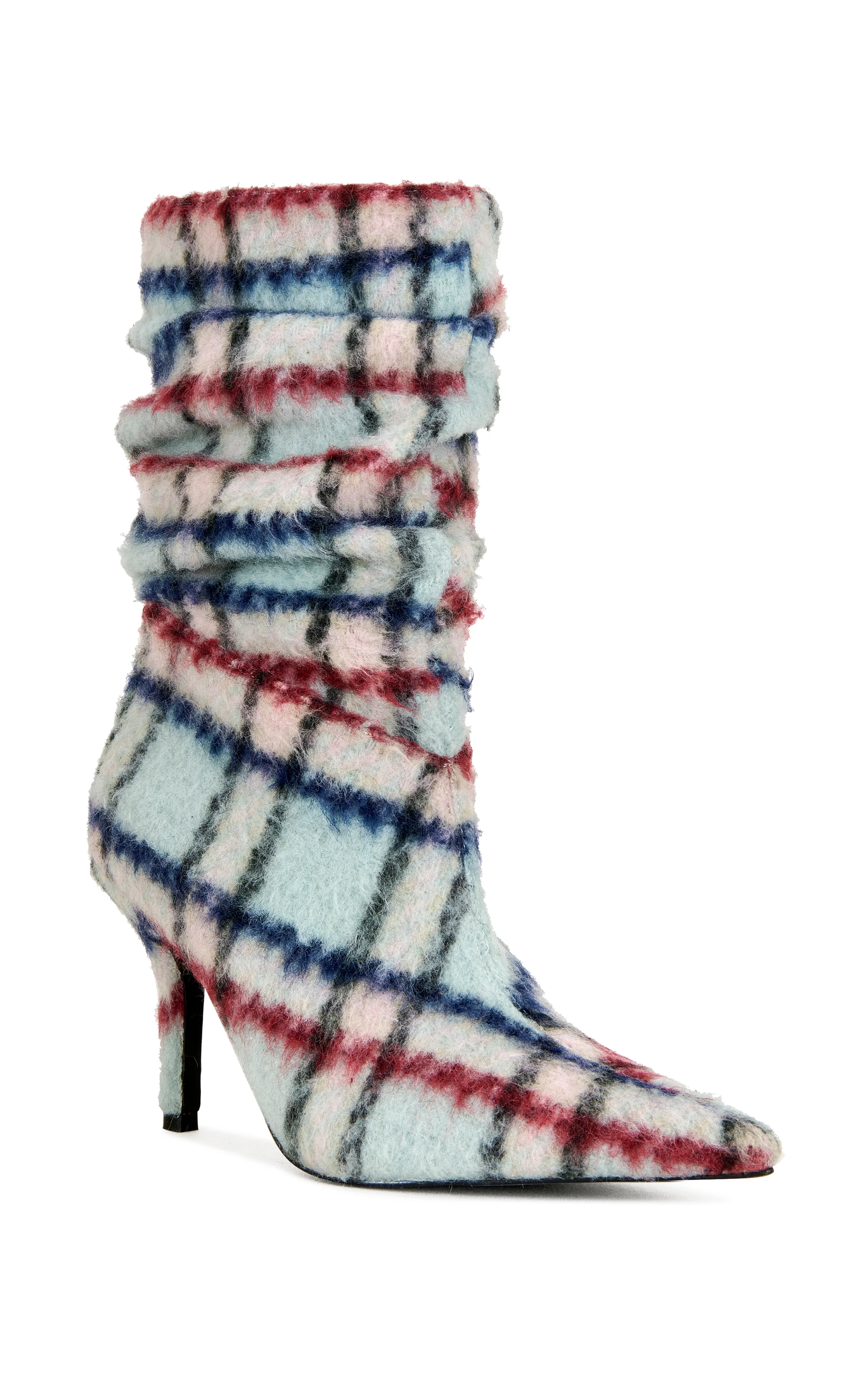 SANJIV-BLUEMULTI PLAID STILETTO BOOTIE - Image 3