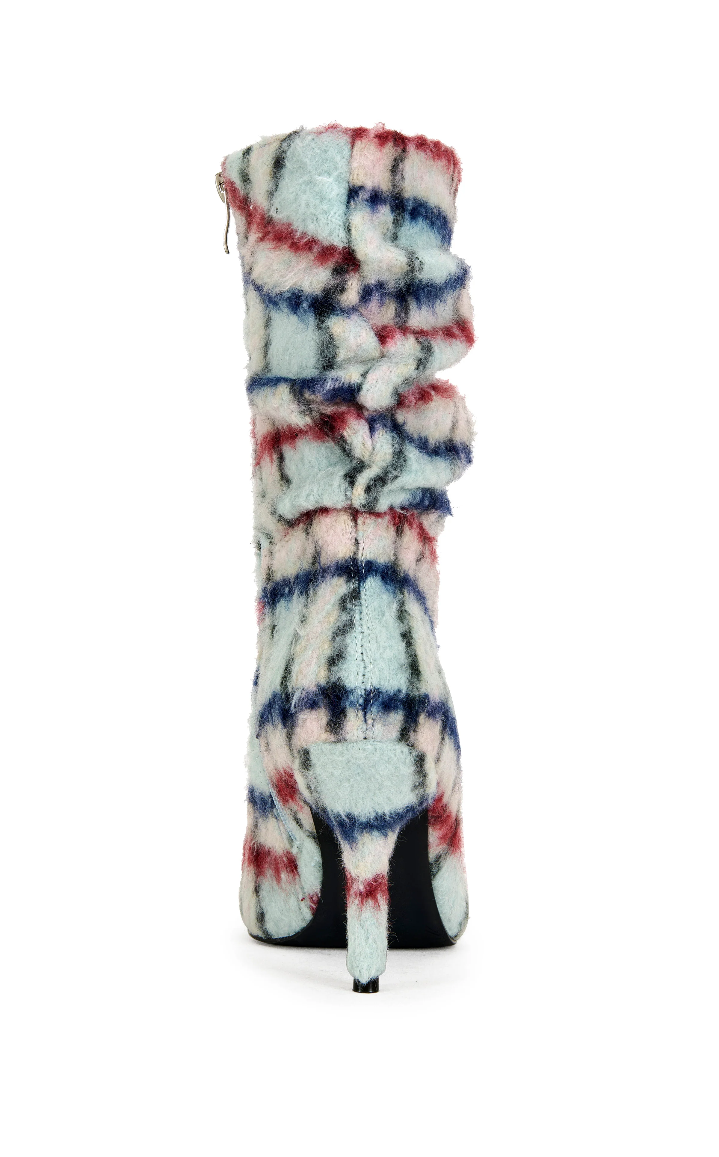SANJIV-BLUEMULTI PLAID STILETTO BOOTIE - Image 4