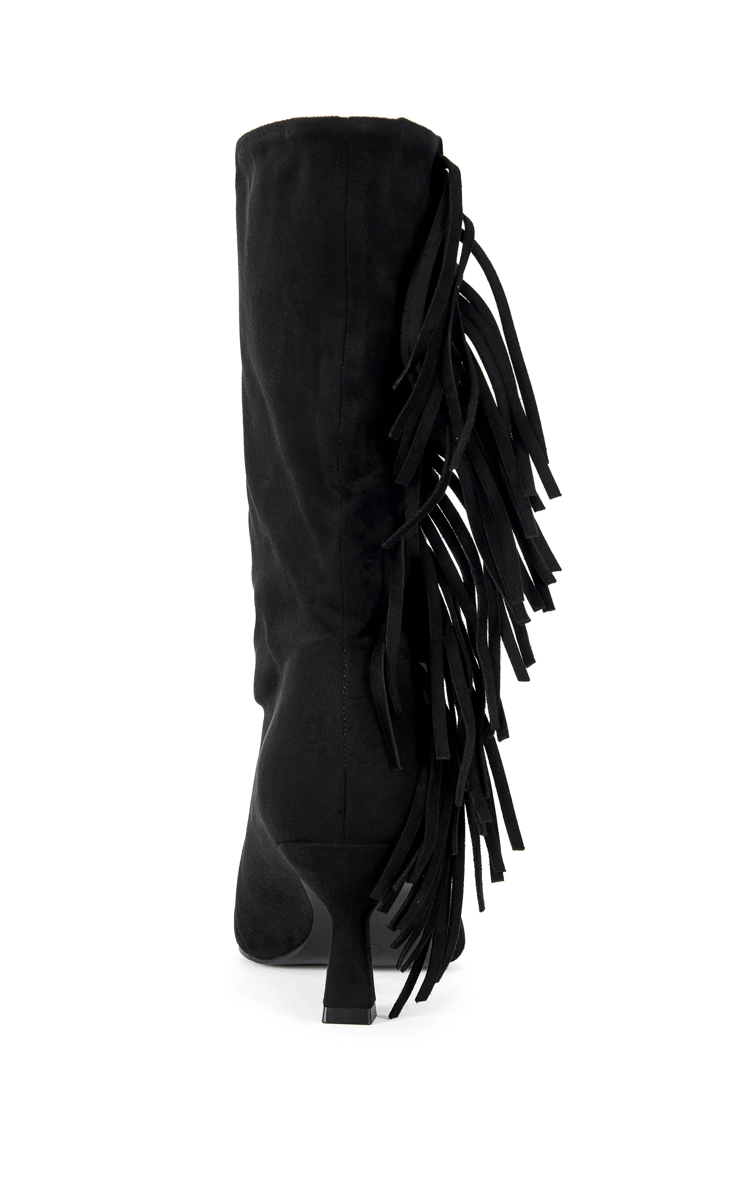 SARIAH-BLACK FRINGE BOOTIE - Image 3