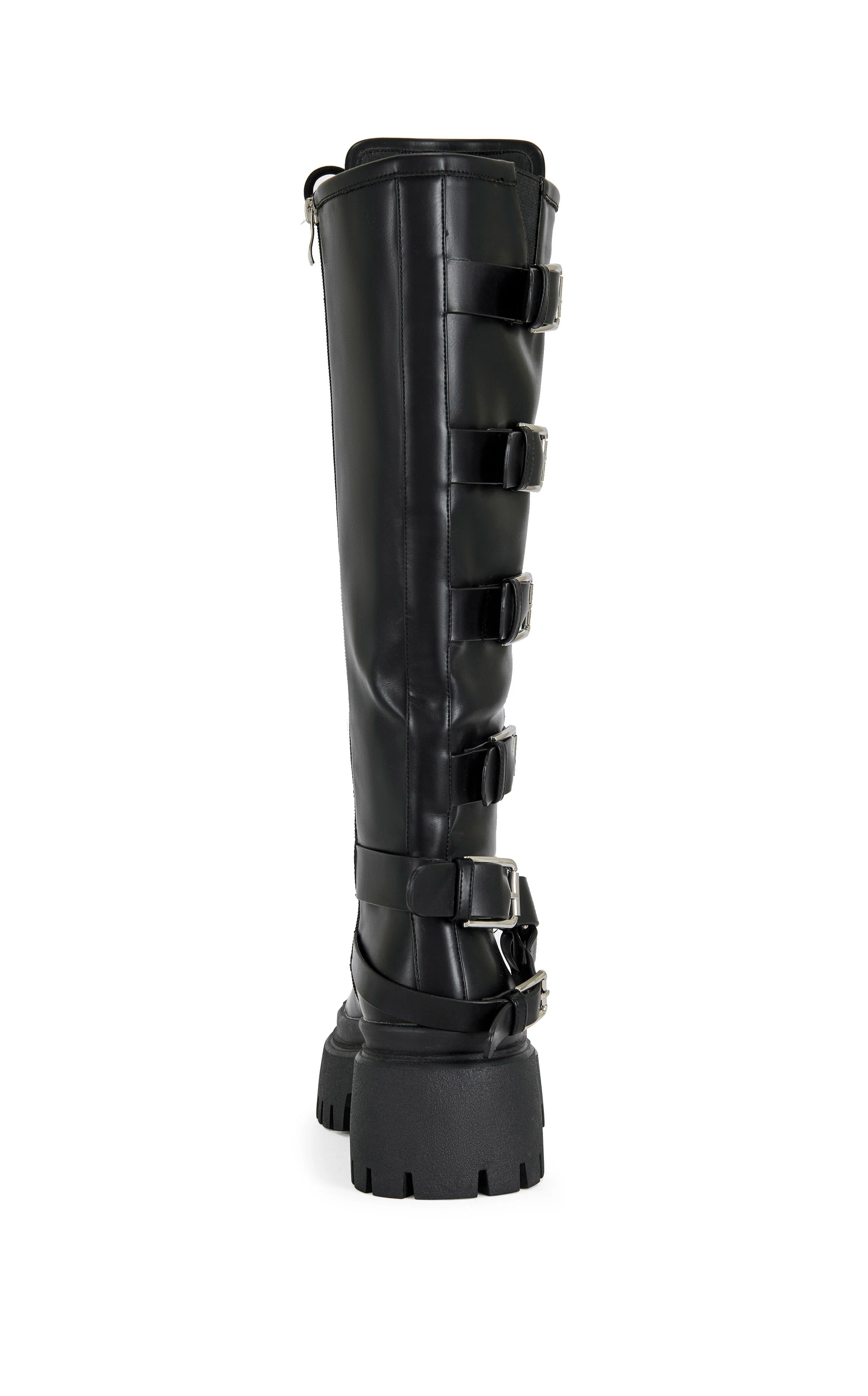 SAXEN-BLACK KNEE HIGH COMBAT BOOT - Image 4