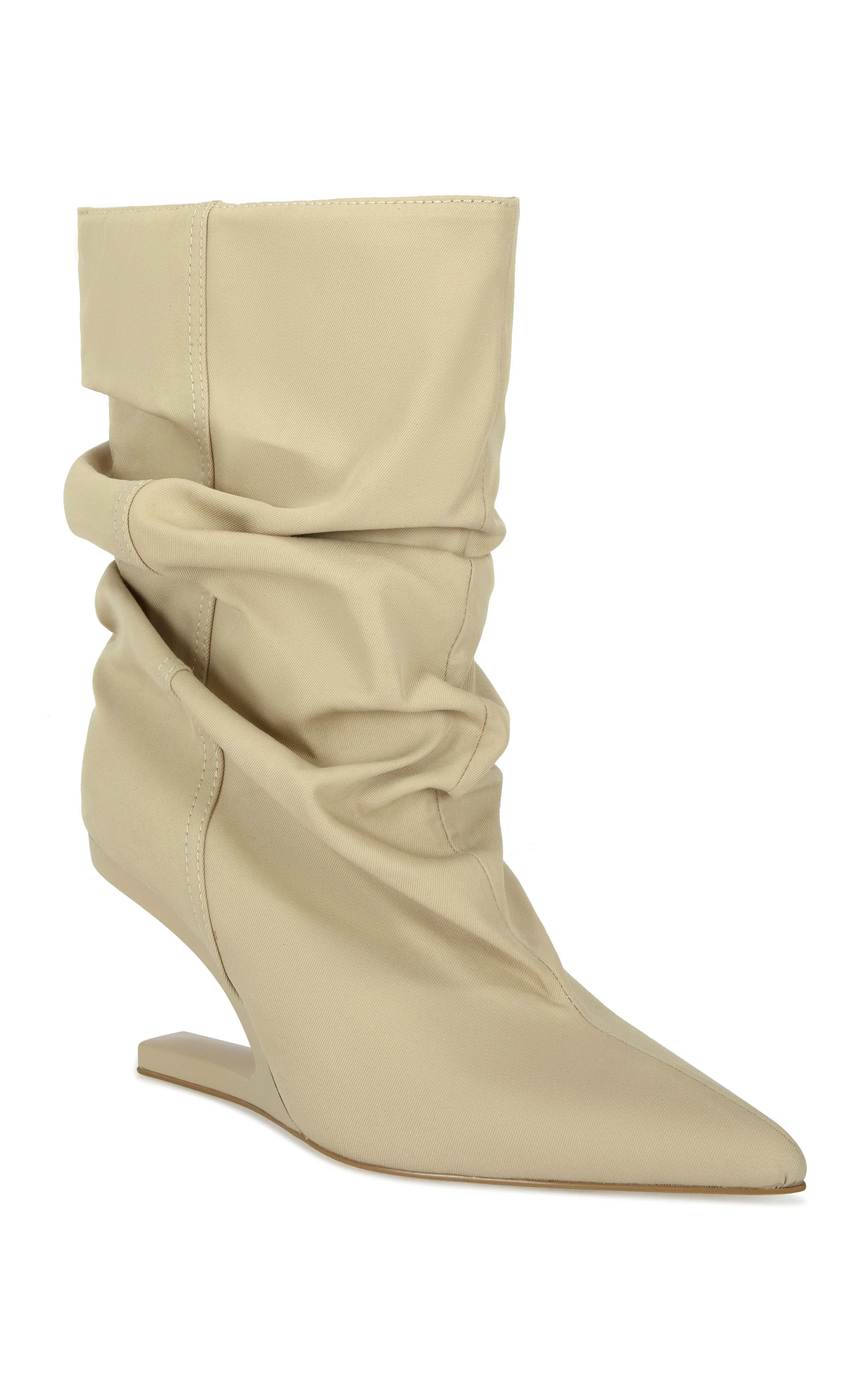 SERONA-KHAKI WEDGE BOOTIE - Image 2