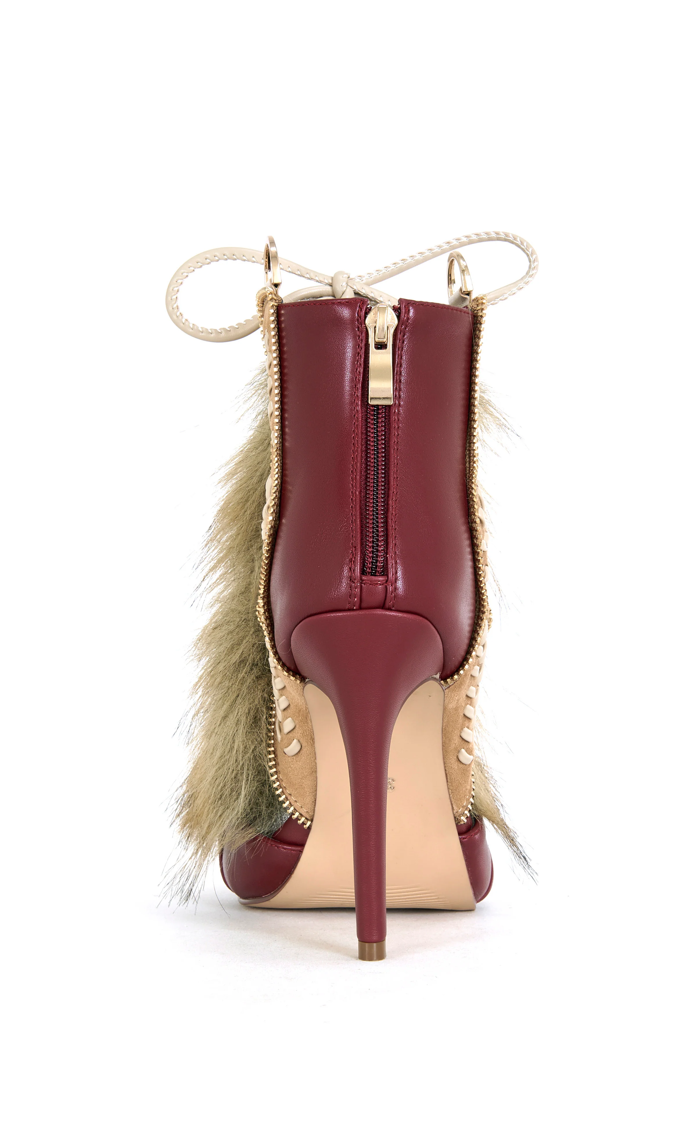 SHAINY-MULTI FAUX FUR GLADIATOR SANDAL BOOTIE - Image 4