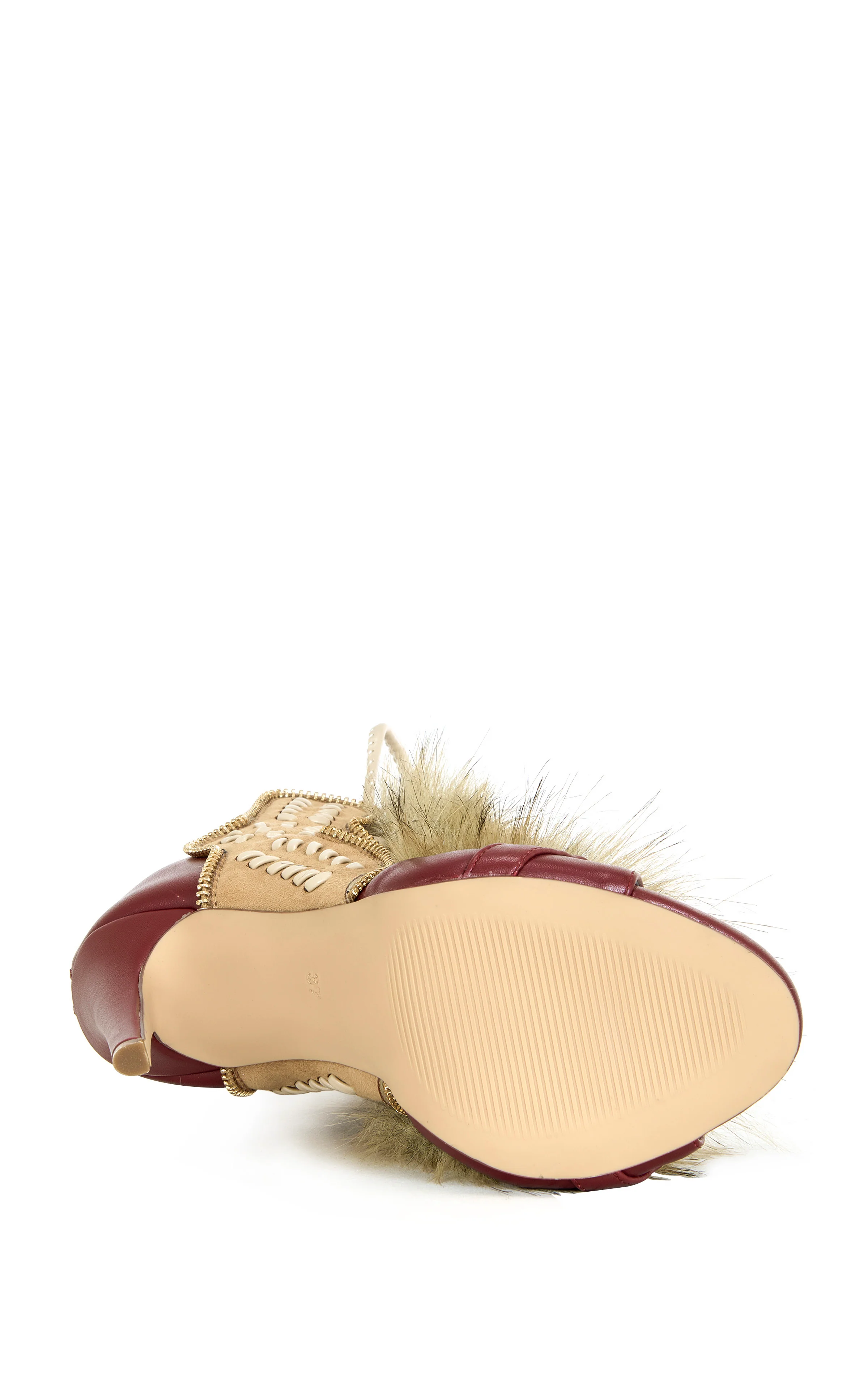 SHAINY-MULTI FAUX FUR GLADIATOR SANDAL BOOTIE - Image 5