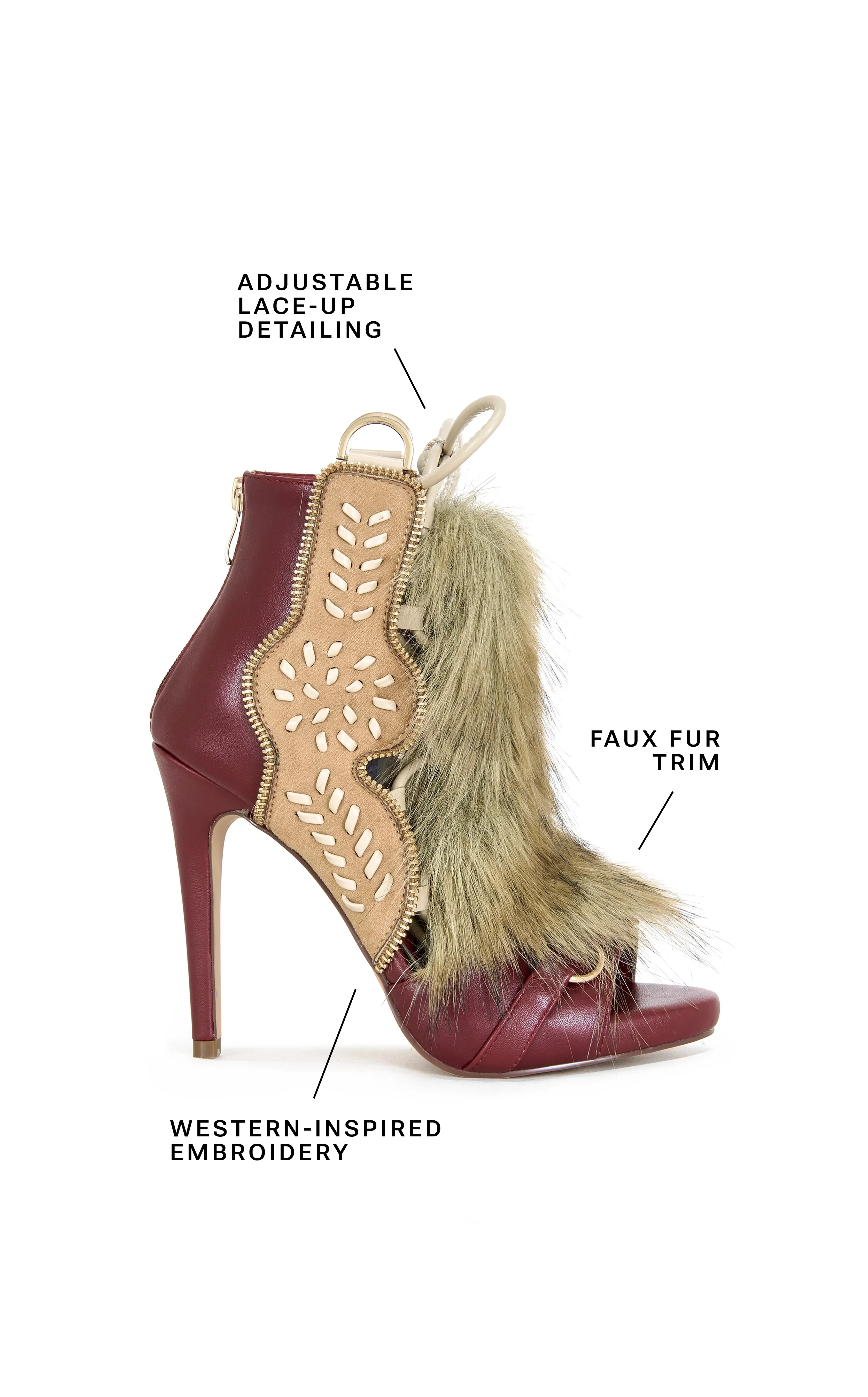 SHAINY-MULTI FAUX FUR GLADIATOR SANDAL BOOTIE - Image 7