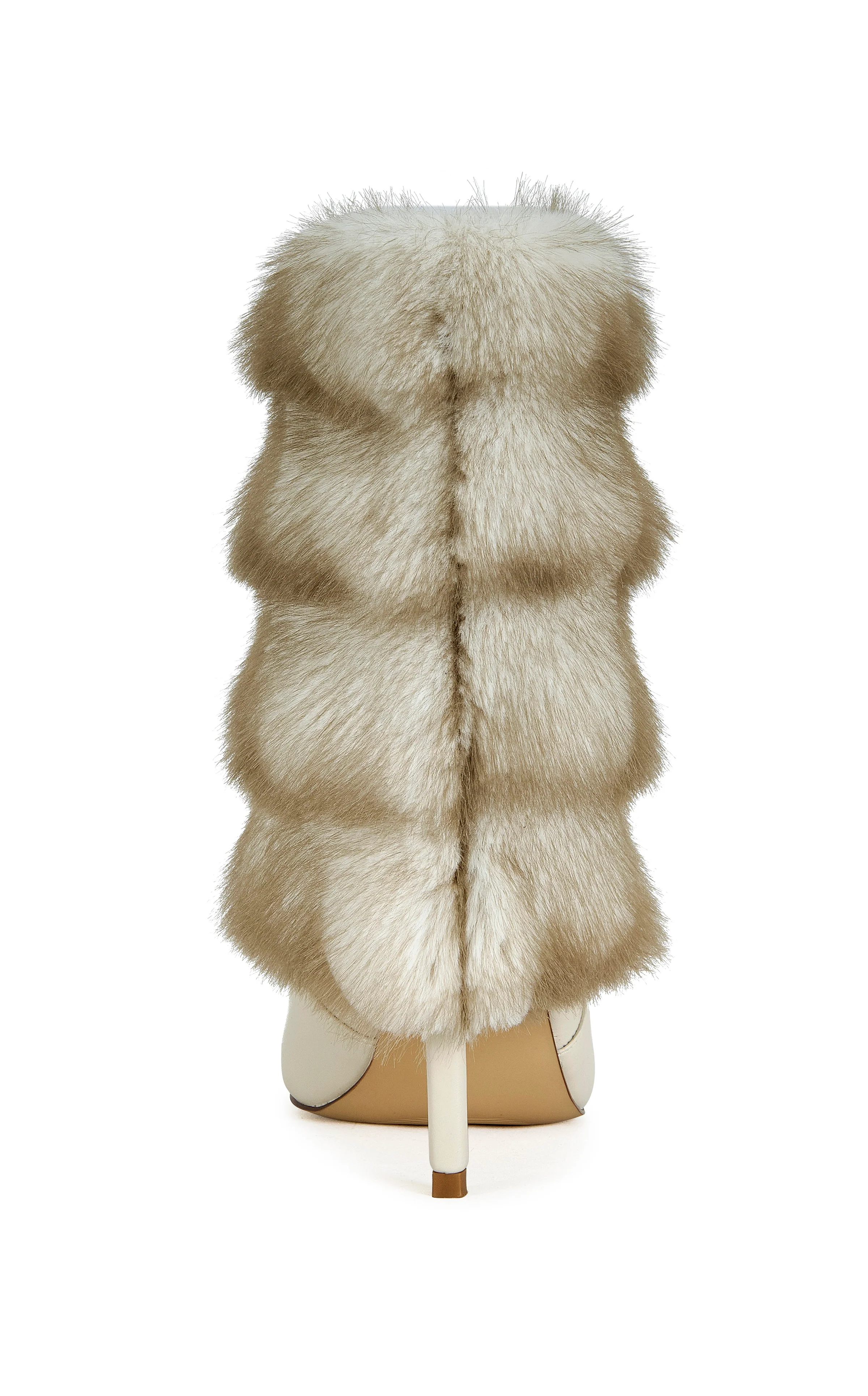 SIMON-IVORY FAUX FUR STILETTO BOOTIE - Image 3