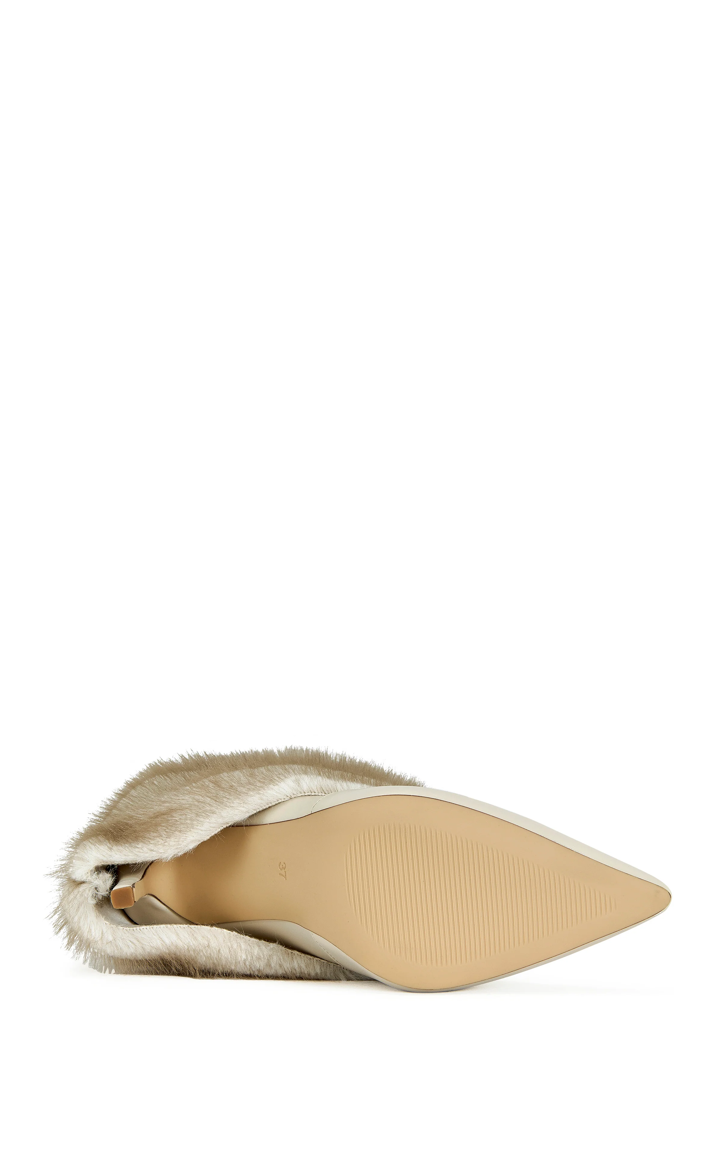 SIMON-IVORY FAUX FUR STILETTO BOOTIE - Image 4