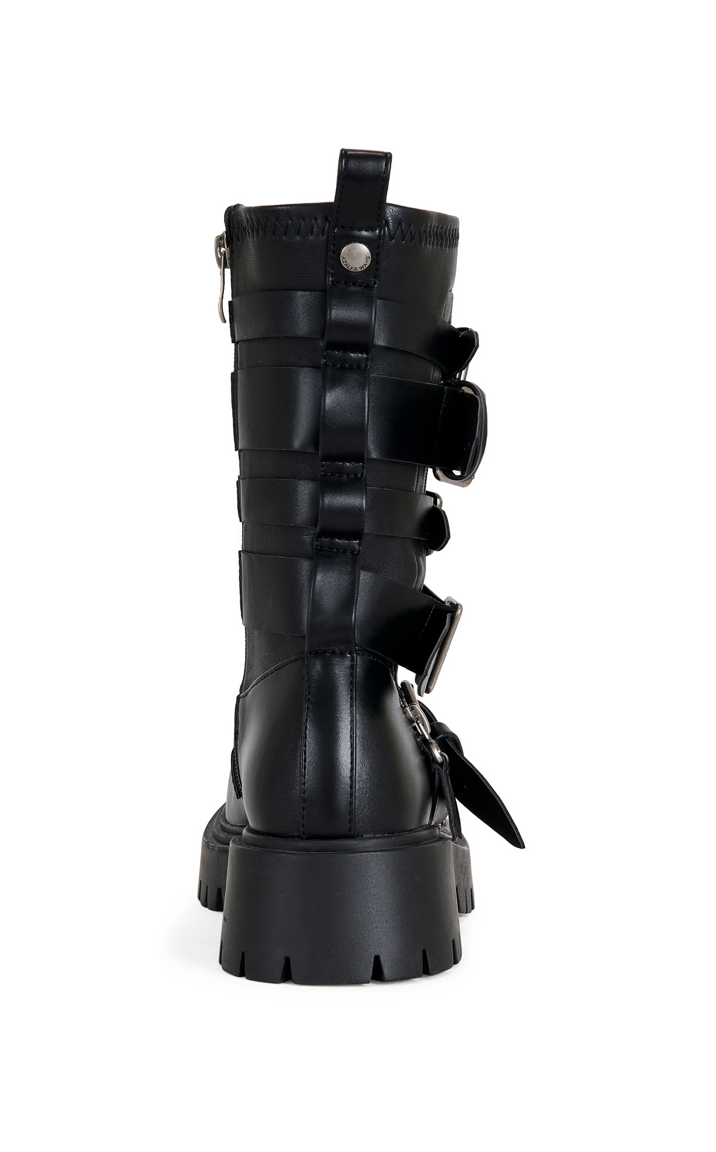 SPRIDY-BLACK BUCKLED COMBAT BOOTIE - Image 4