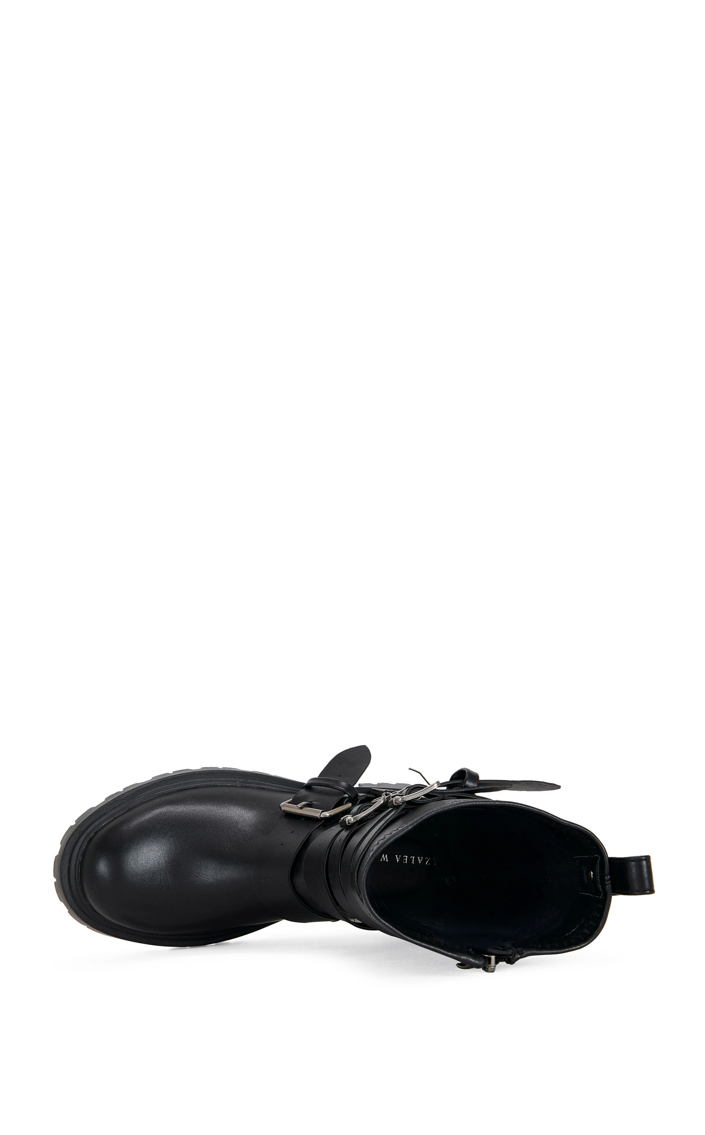 SPRIDY-BLACK BUCKLED COMBAT BOOTIE - Image 6
