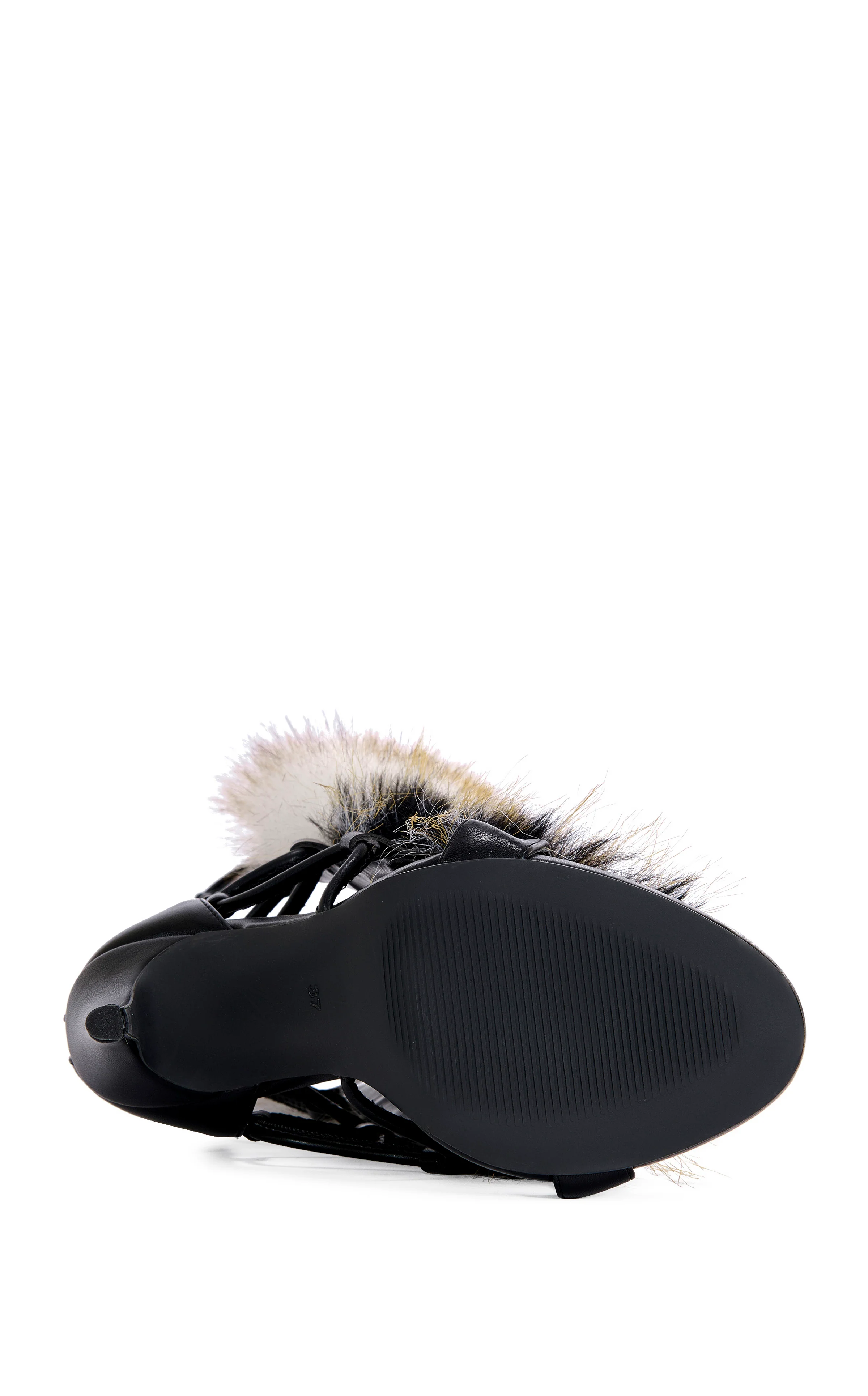 STAMOS-BROWN FAUX FUR GLADIATOR SANDAL BOOT - Image 6