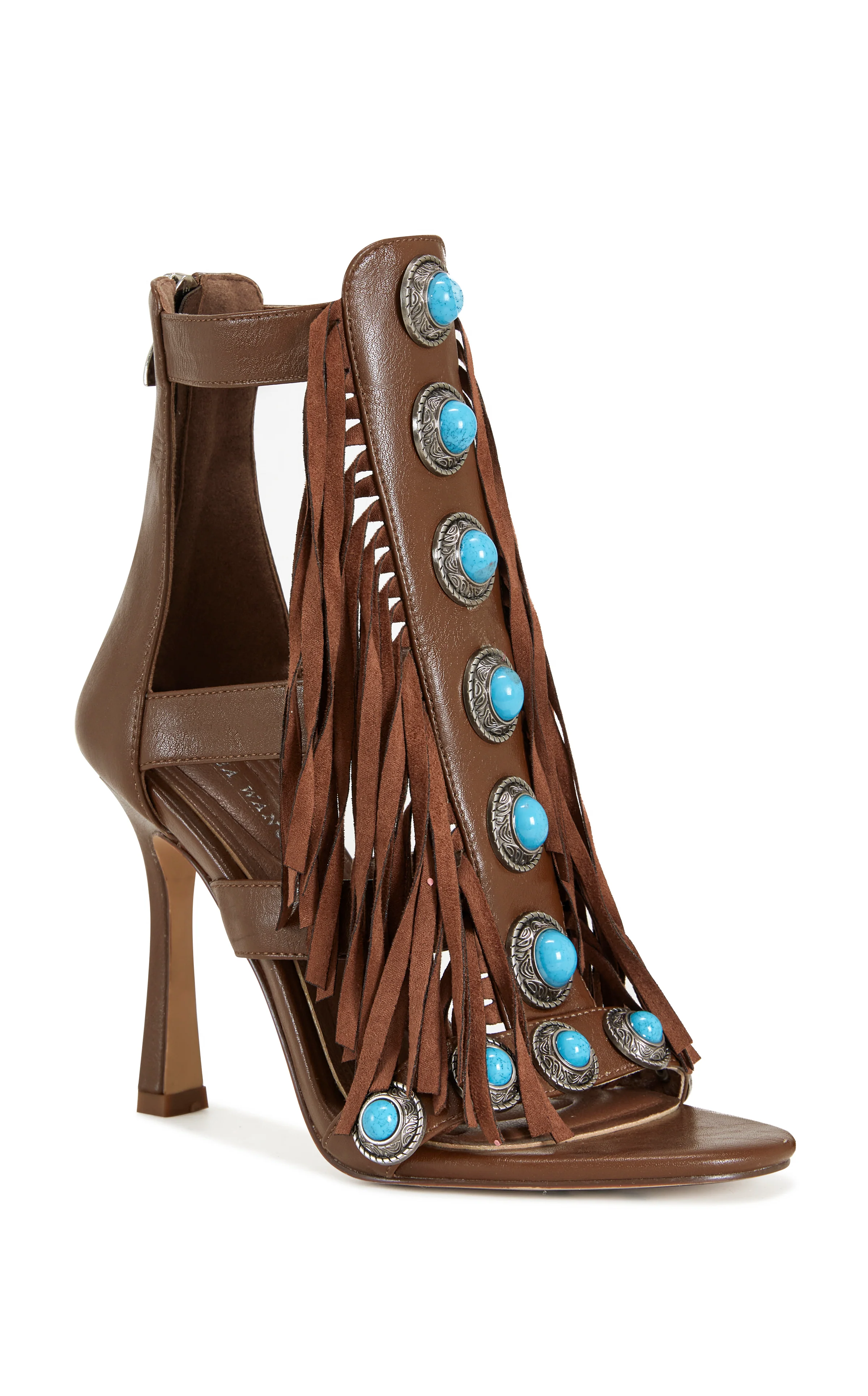 SUMAC-BROWN FRINGE GLADIATOR SANDAL BOOTIE - Image 3