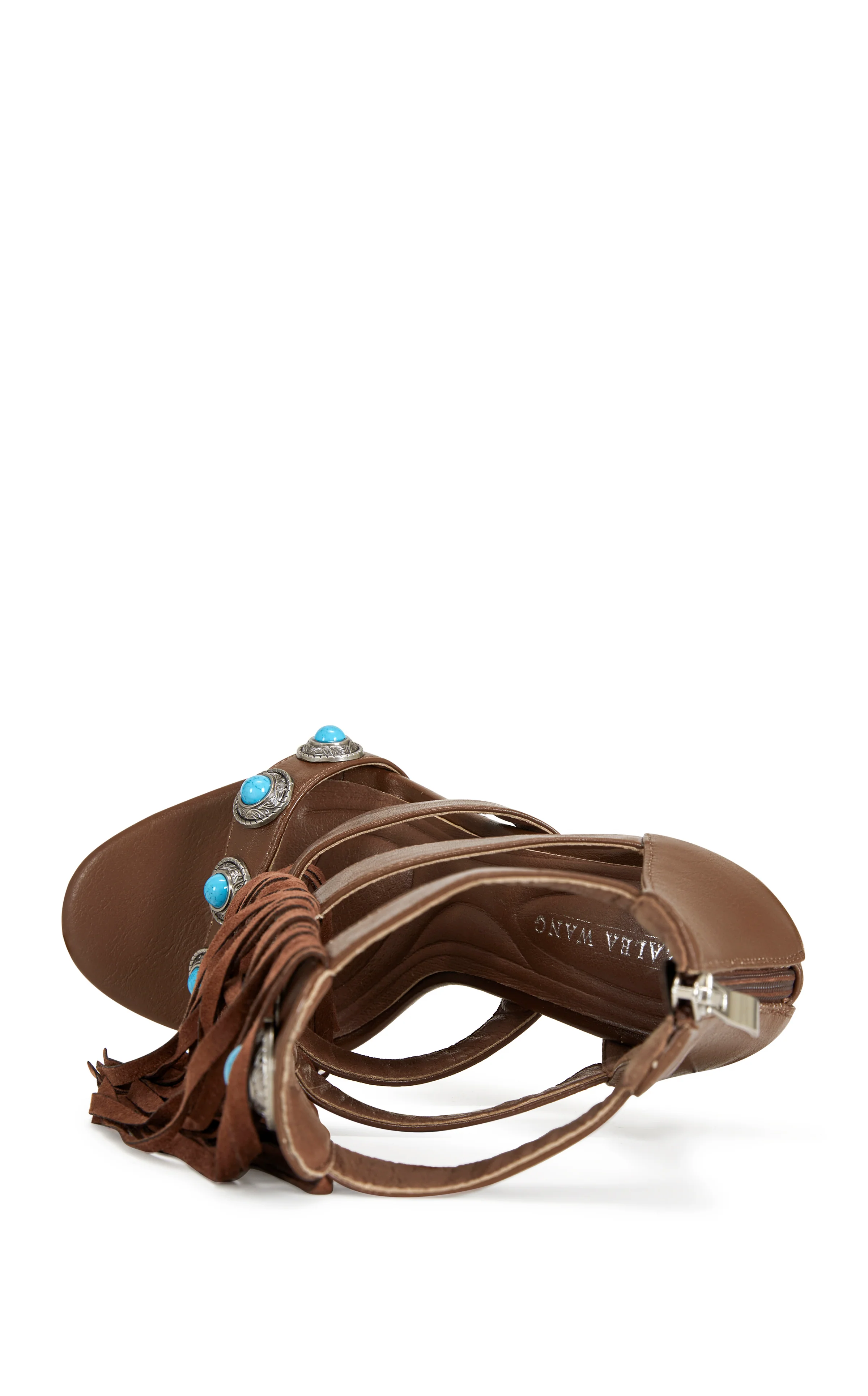 SUMAC-BROWN FRINGE GLADIATOR SANDAL BOOTIE - Image 6