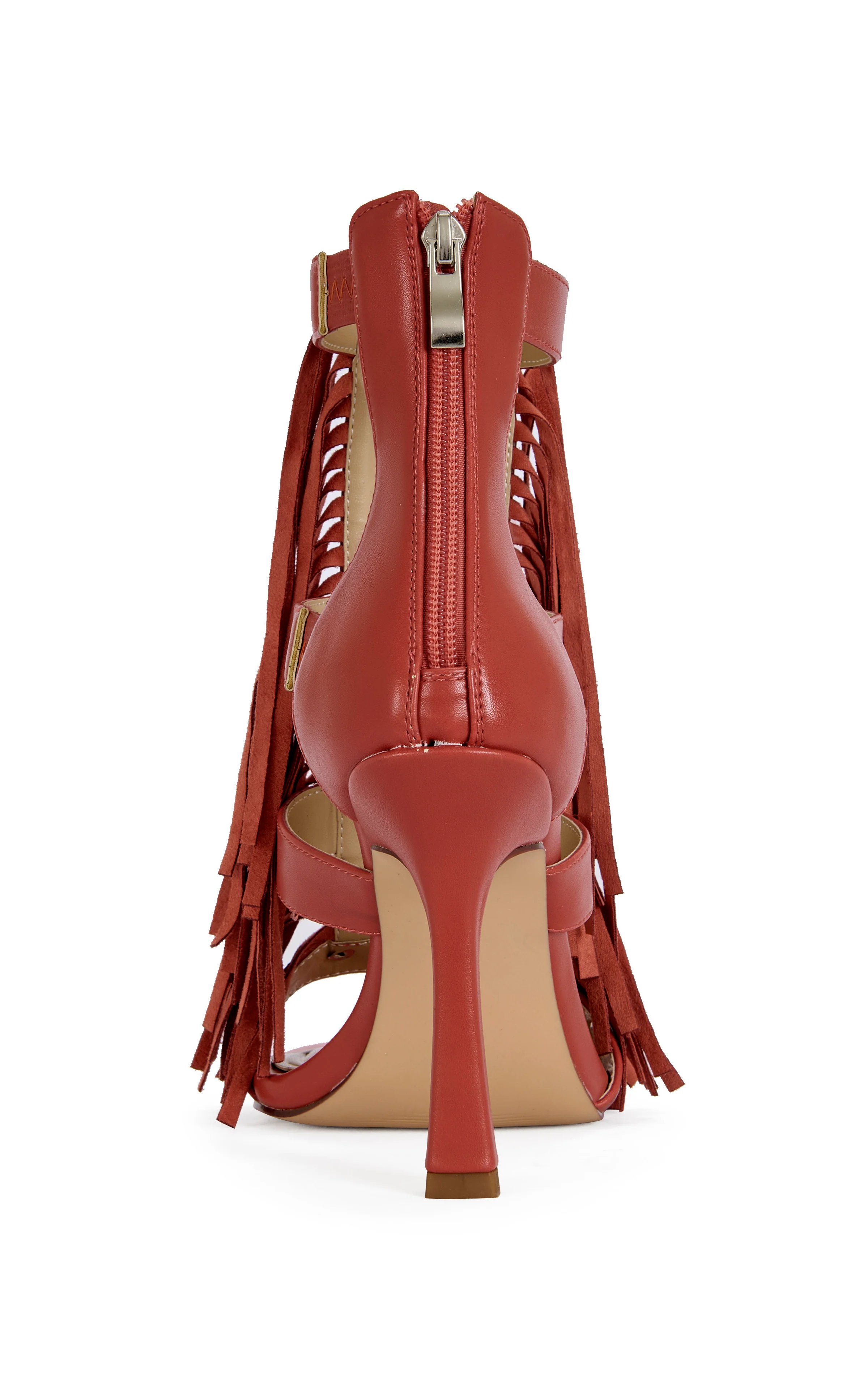 SUMAC-RED FRINGE GLADIATOR SANDAL BOOTIE - Image 3