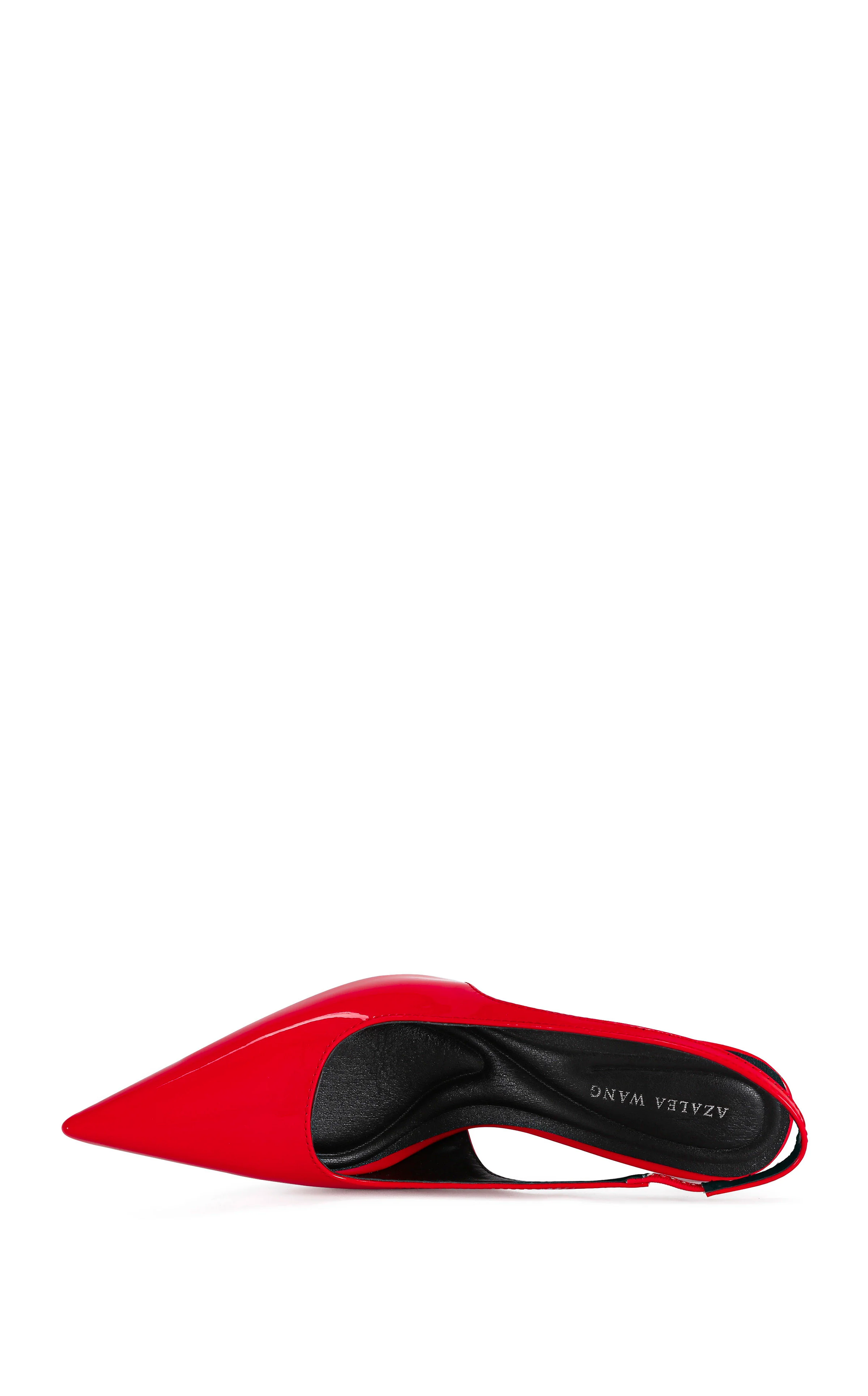 SYLVA-RED POINT TOE SLINGBACK STILETTO PUMP - Image 4