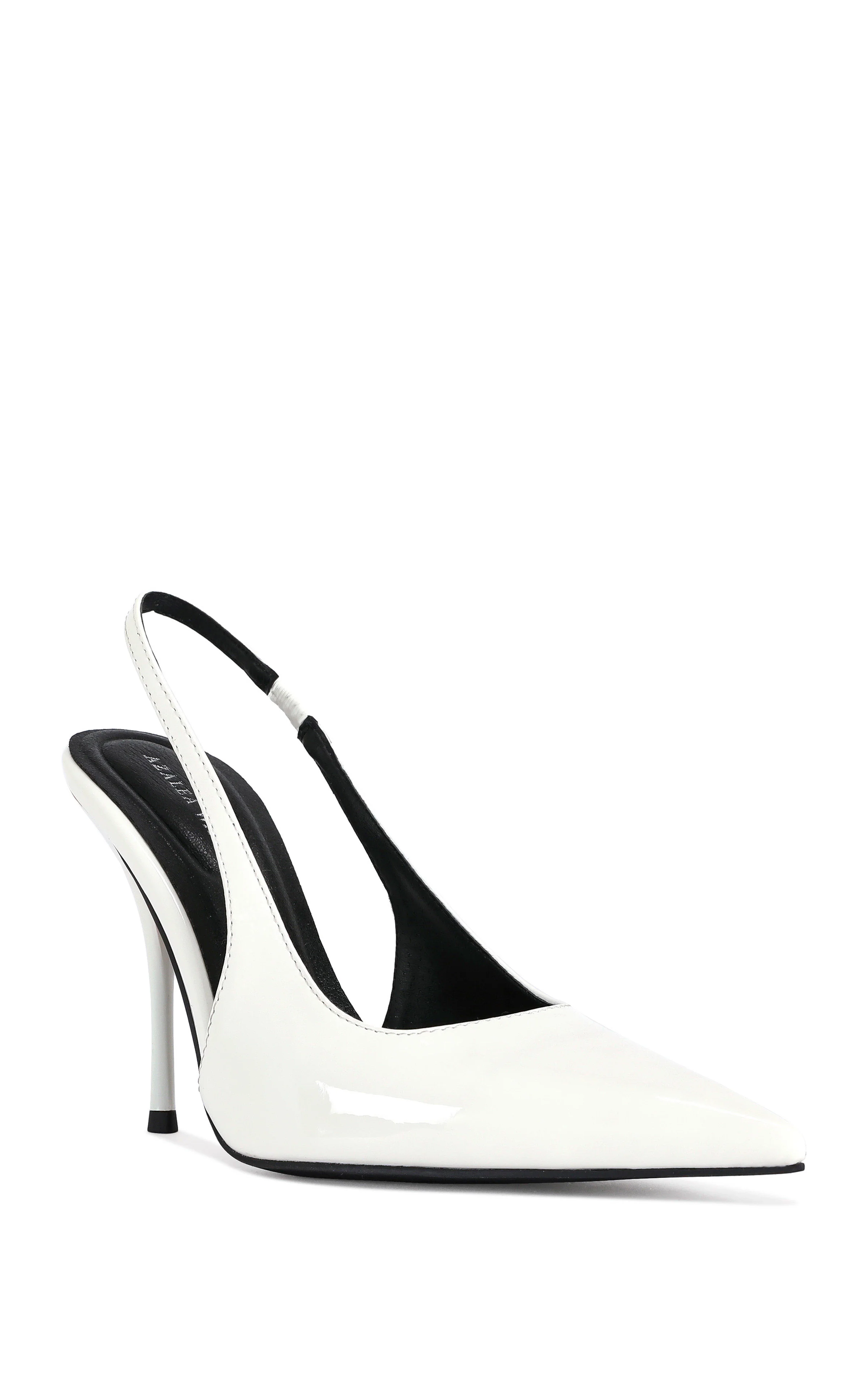 SYLVA-WHITE POINT TOE SLINGBACK STILETTO PUMP - Image 3