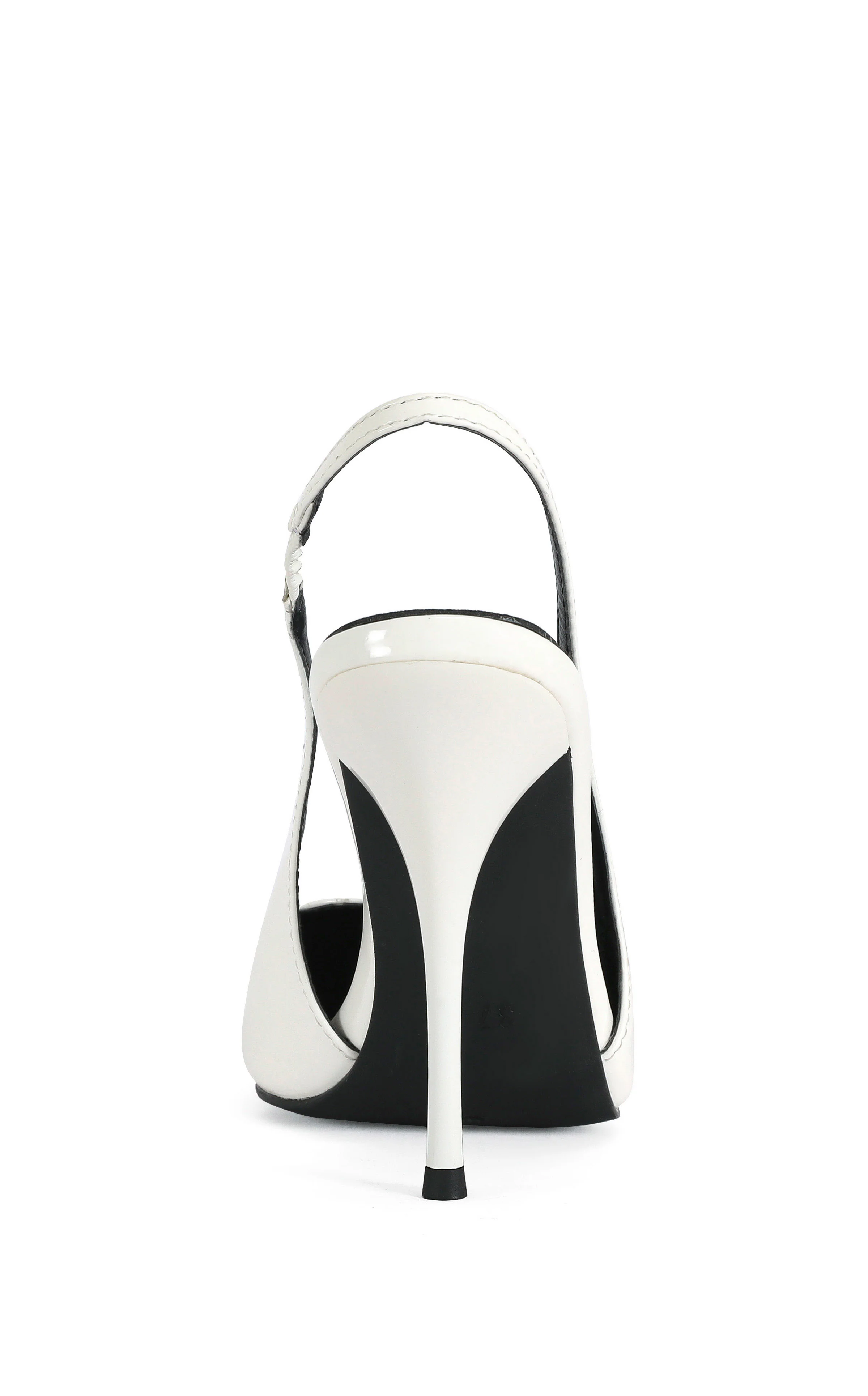 SYLVA-WHITE POINT TOE SLINGBACK STILETTO PUMP - Image 4