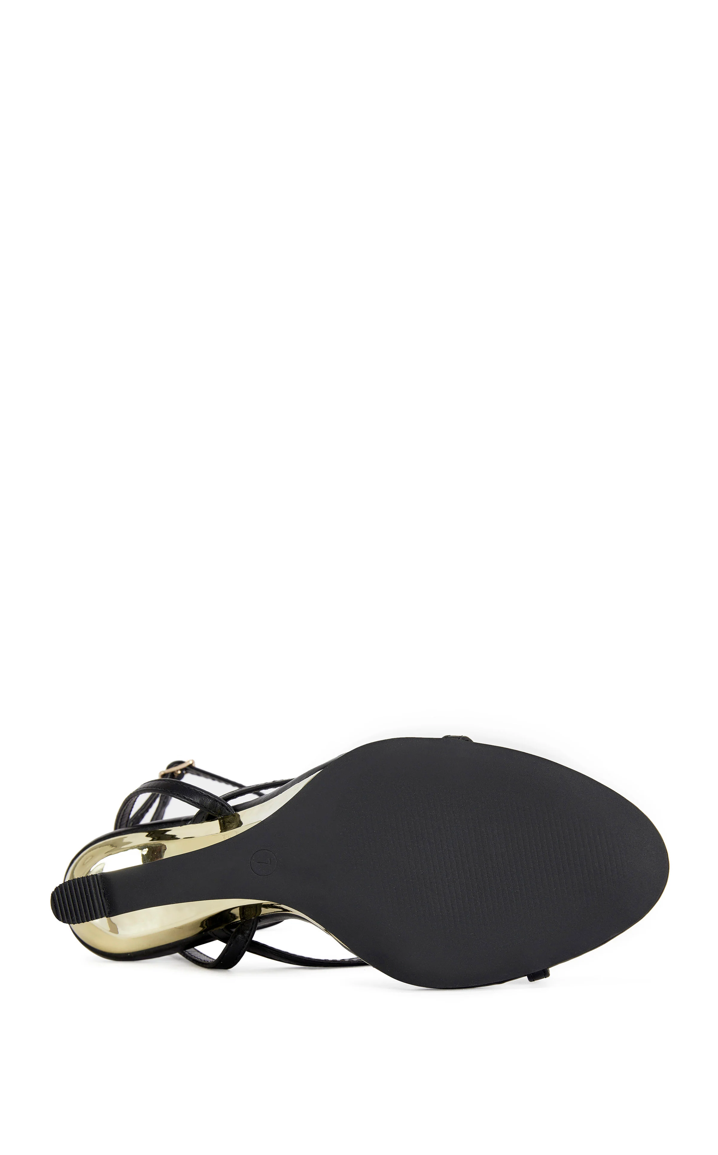 TAGAS-BLACK STRAPPY WEDGE SANDAL - Image 5