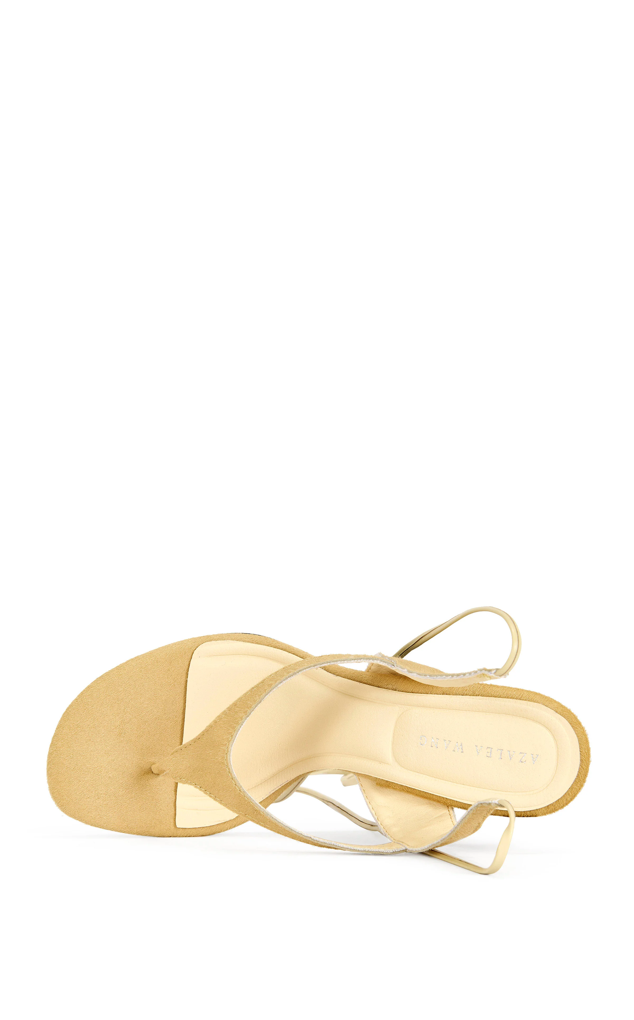 TAMSIE-BEIGE CALF HAIR WRAP-AROUND SANDAL - Image 4