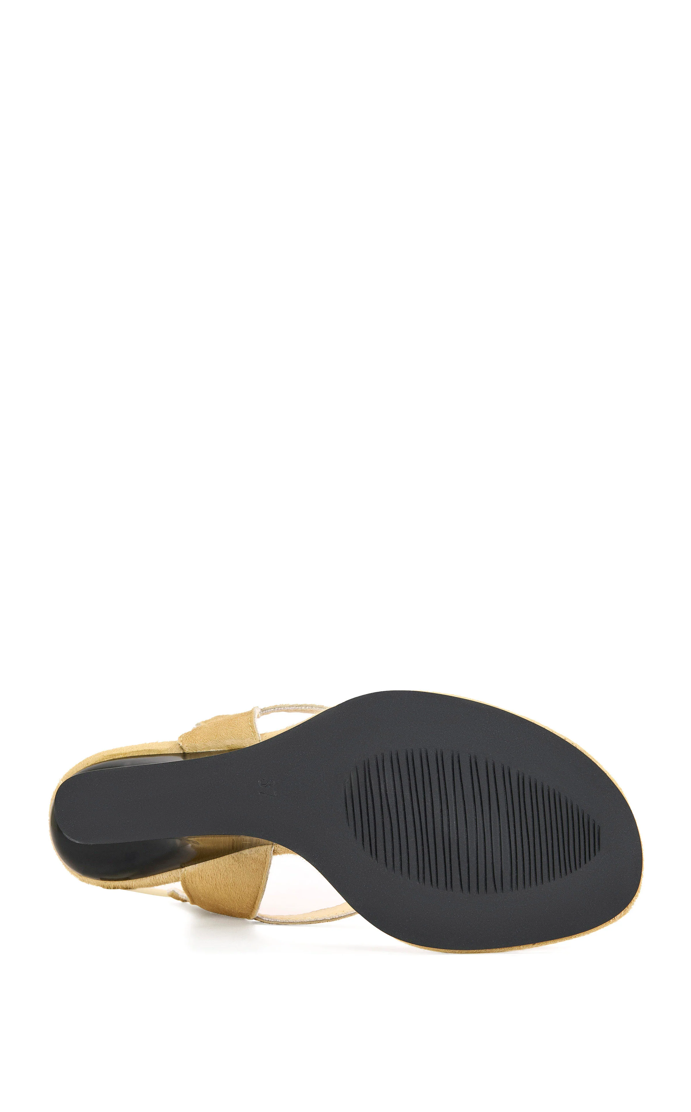 TAMSIE-BEIGE CALF HAIR WRAP-AROUND SANDAL - Image 5