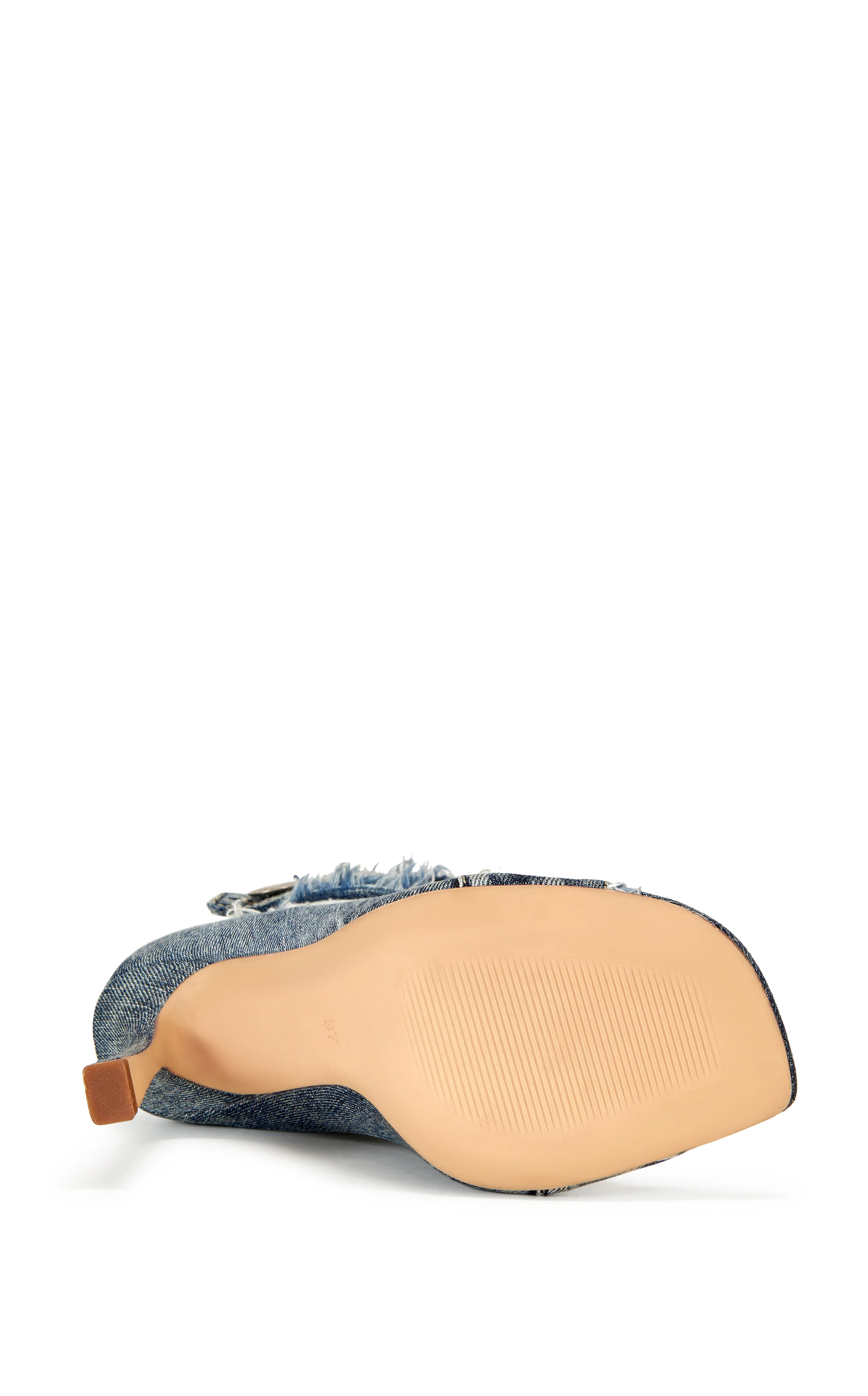 TANDY-DENIM STILETTO PEEP TOE BOOTIE - Image 4