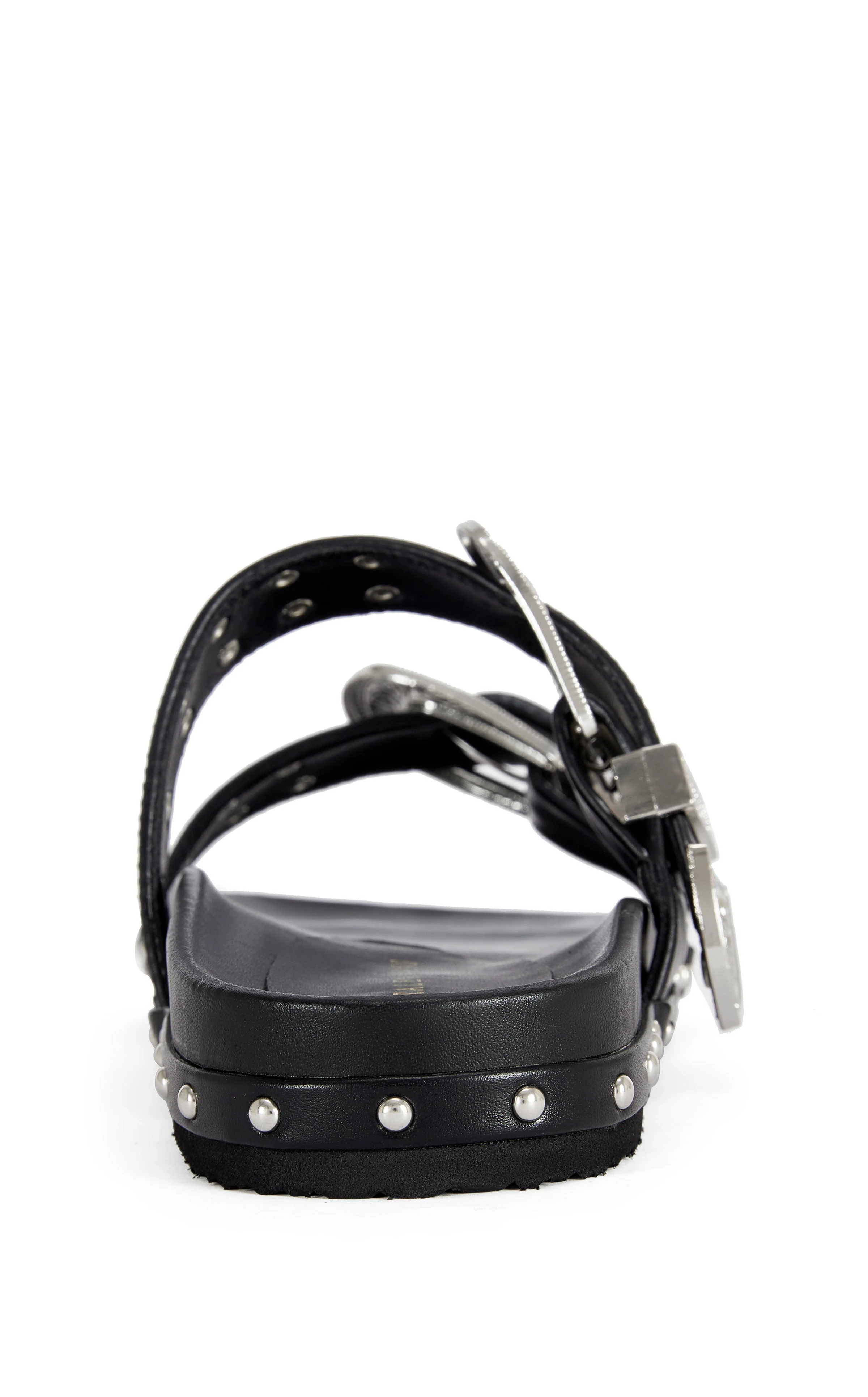 TEGAN-BLACK WESTERN SANDAL SLIDE - Image 3