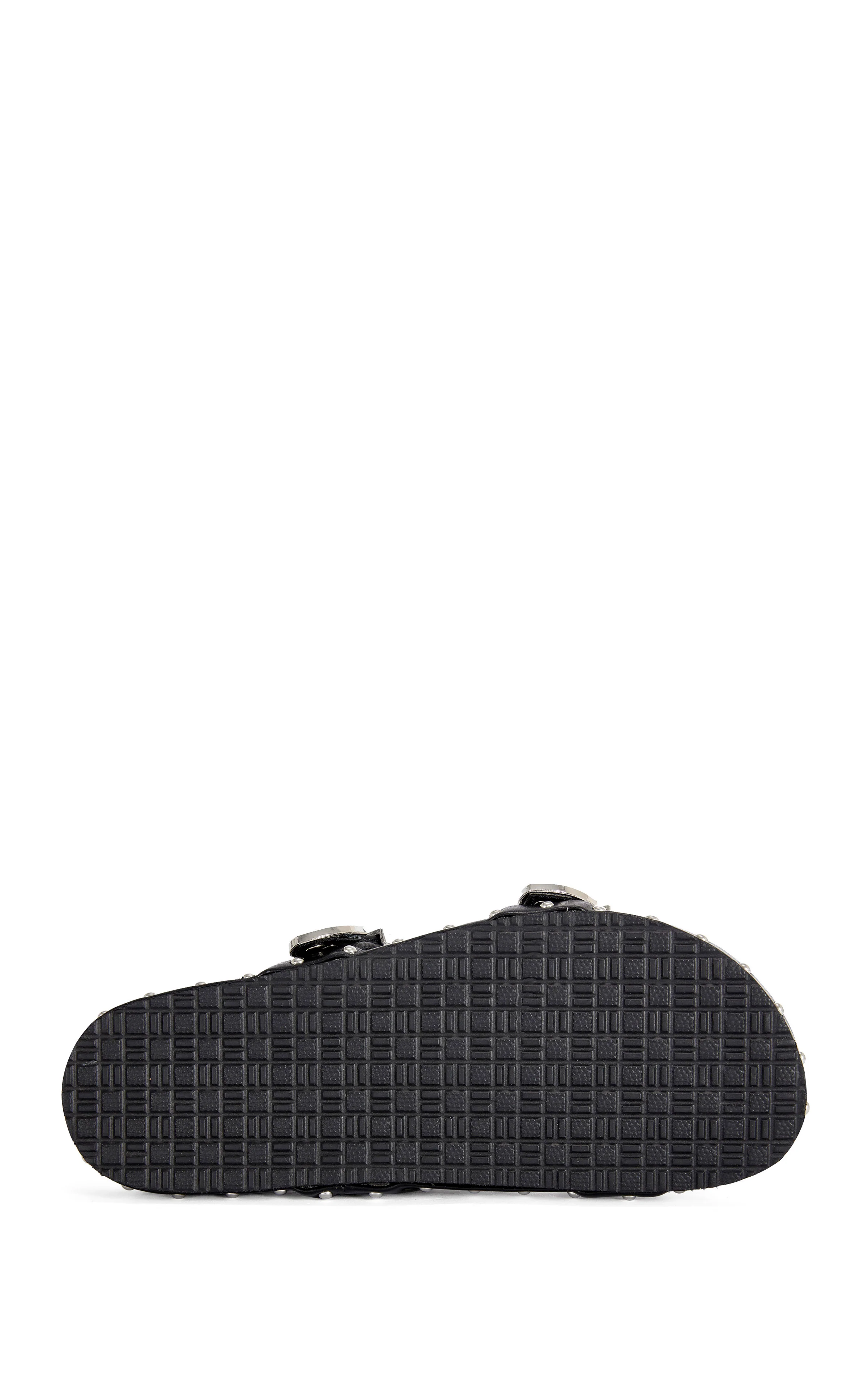 TEGAN-BLACK WESTERN SANDAL SLIDE - Image 5