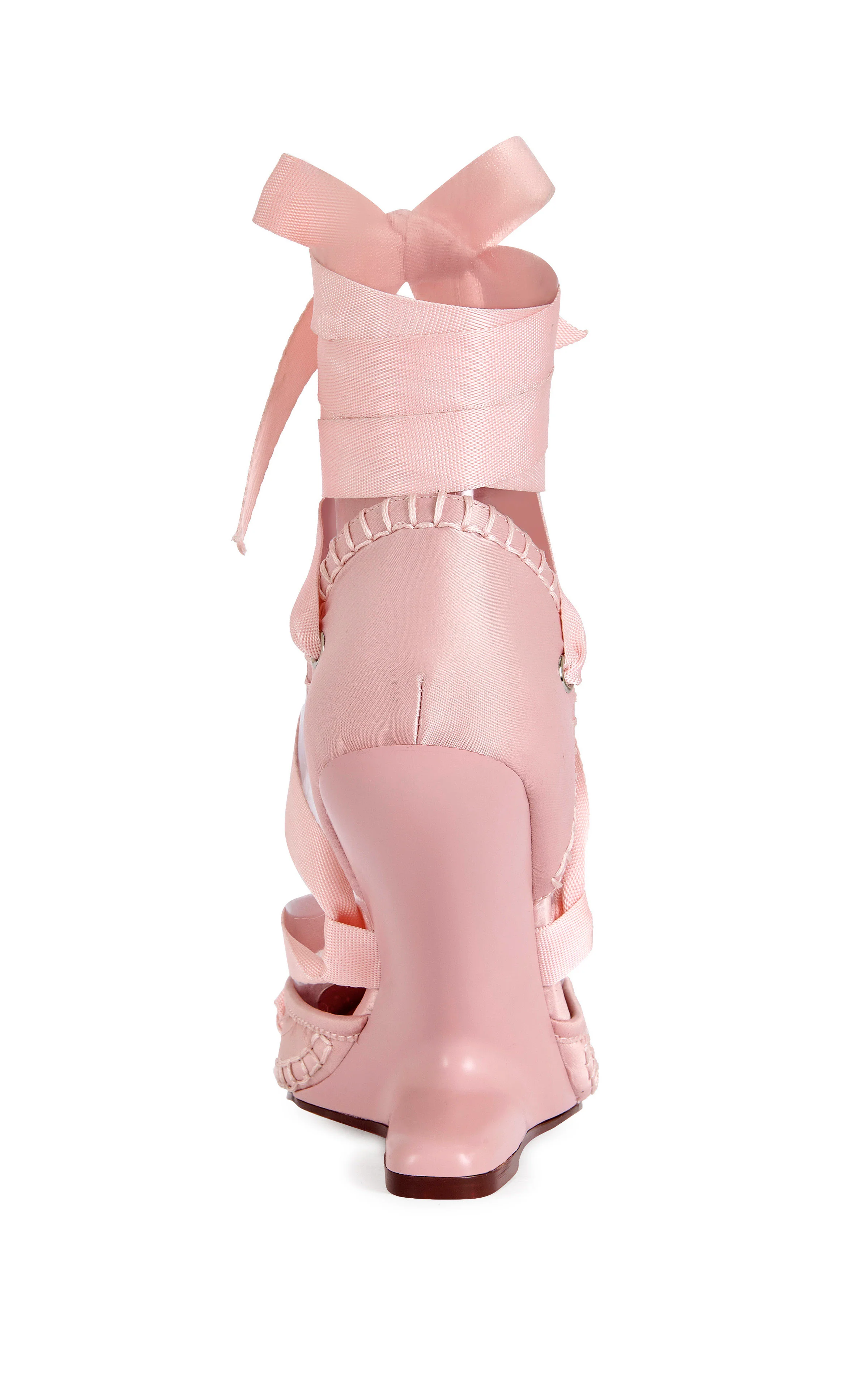 TENDU-PINK BALLERINA WRAP-AROUND WEDGE PUMP - Image 3