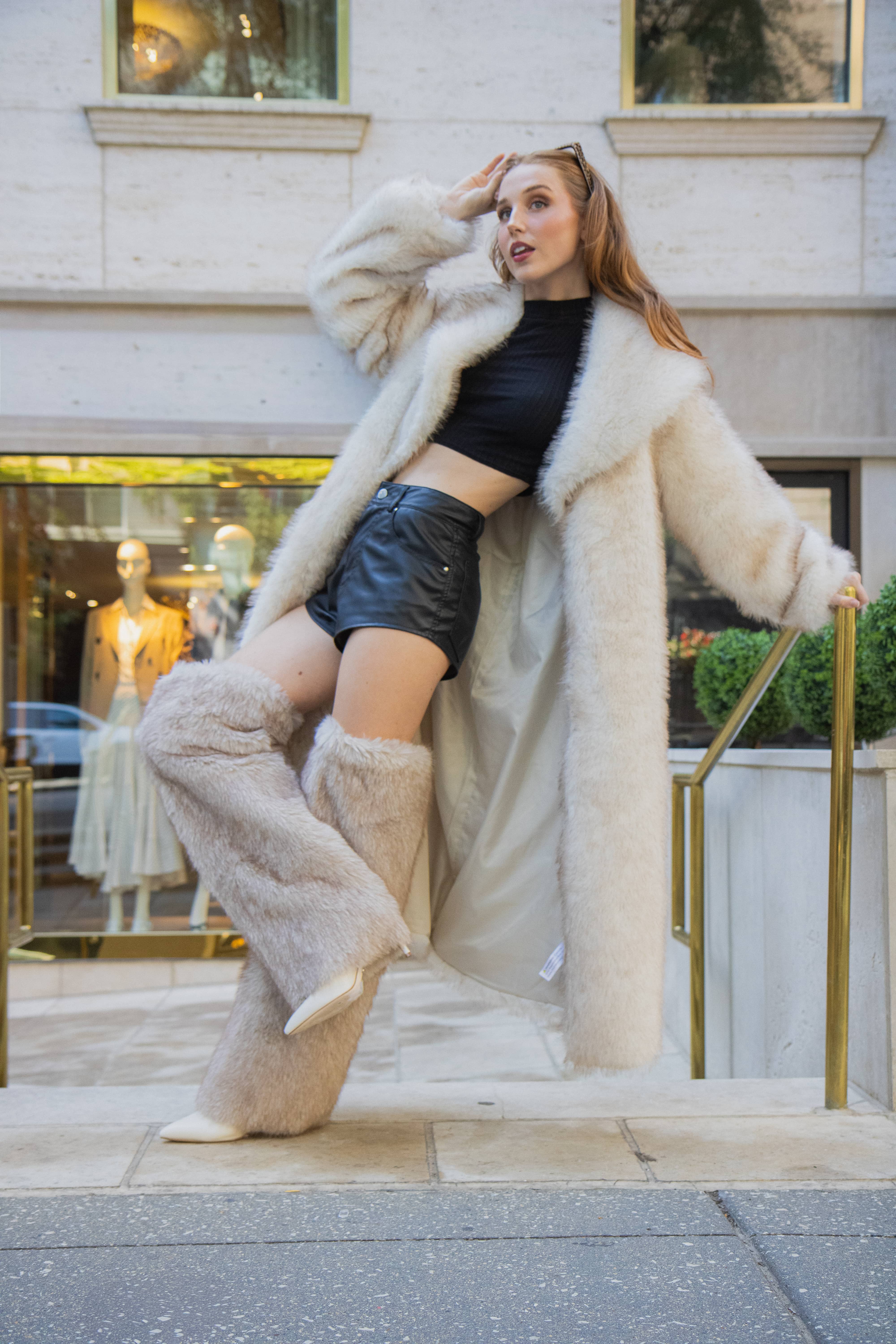 TOASTED-MARSHMALLOW FAUX FUR JACKET - Image 6
