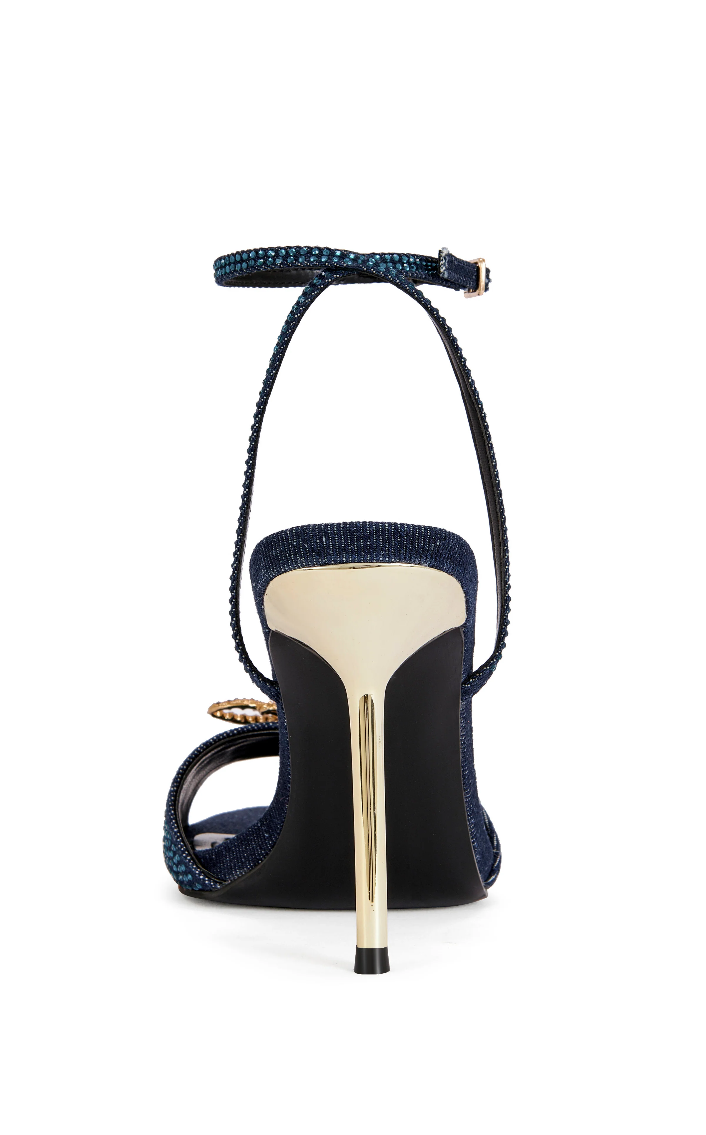 TREETOK-DENIM EMBELLISHED STILETTO SANDAL - Image 3