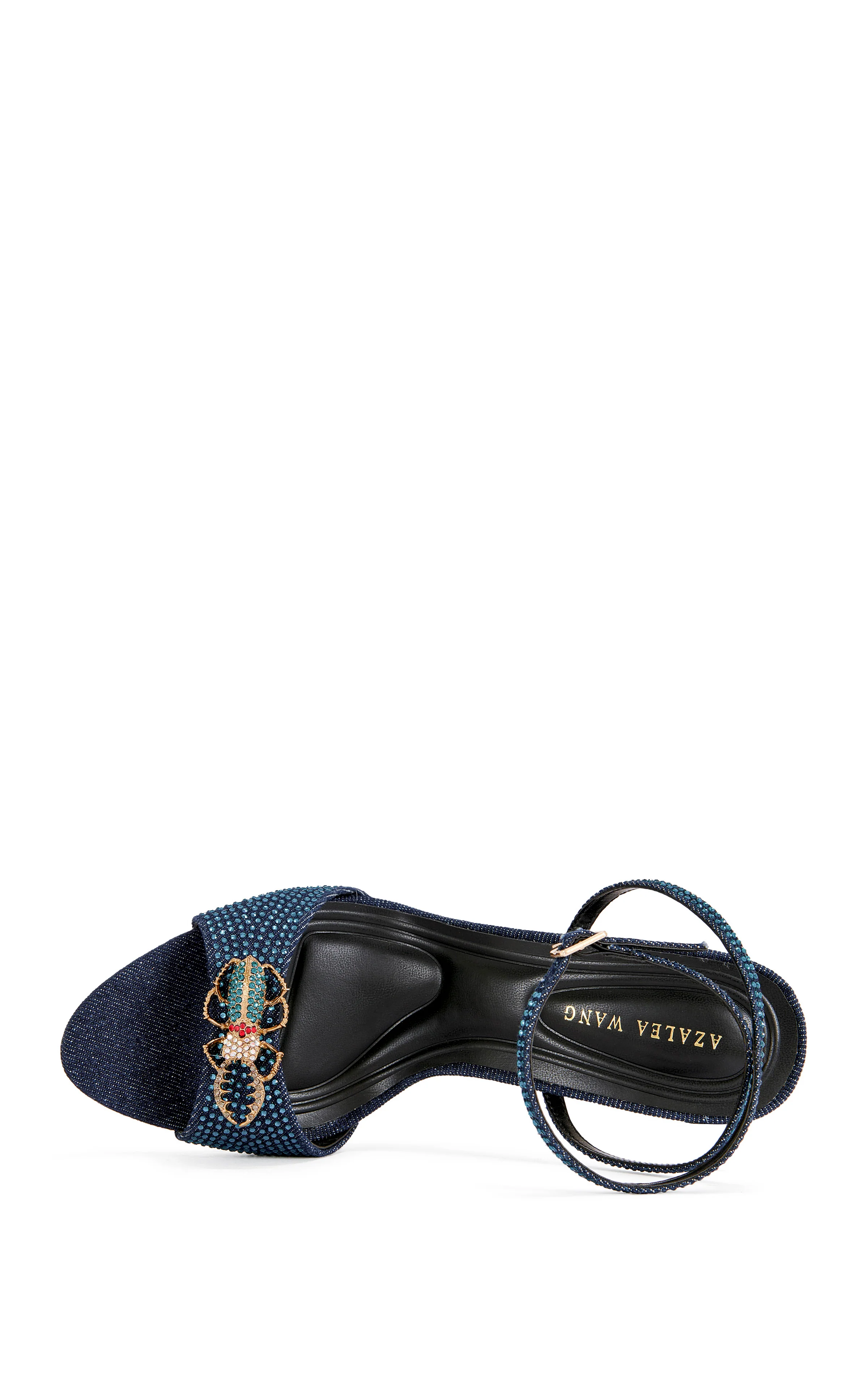 TREETOK-DENIM EMBELLISHED STILETTO SANDAL - Image 4