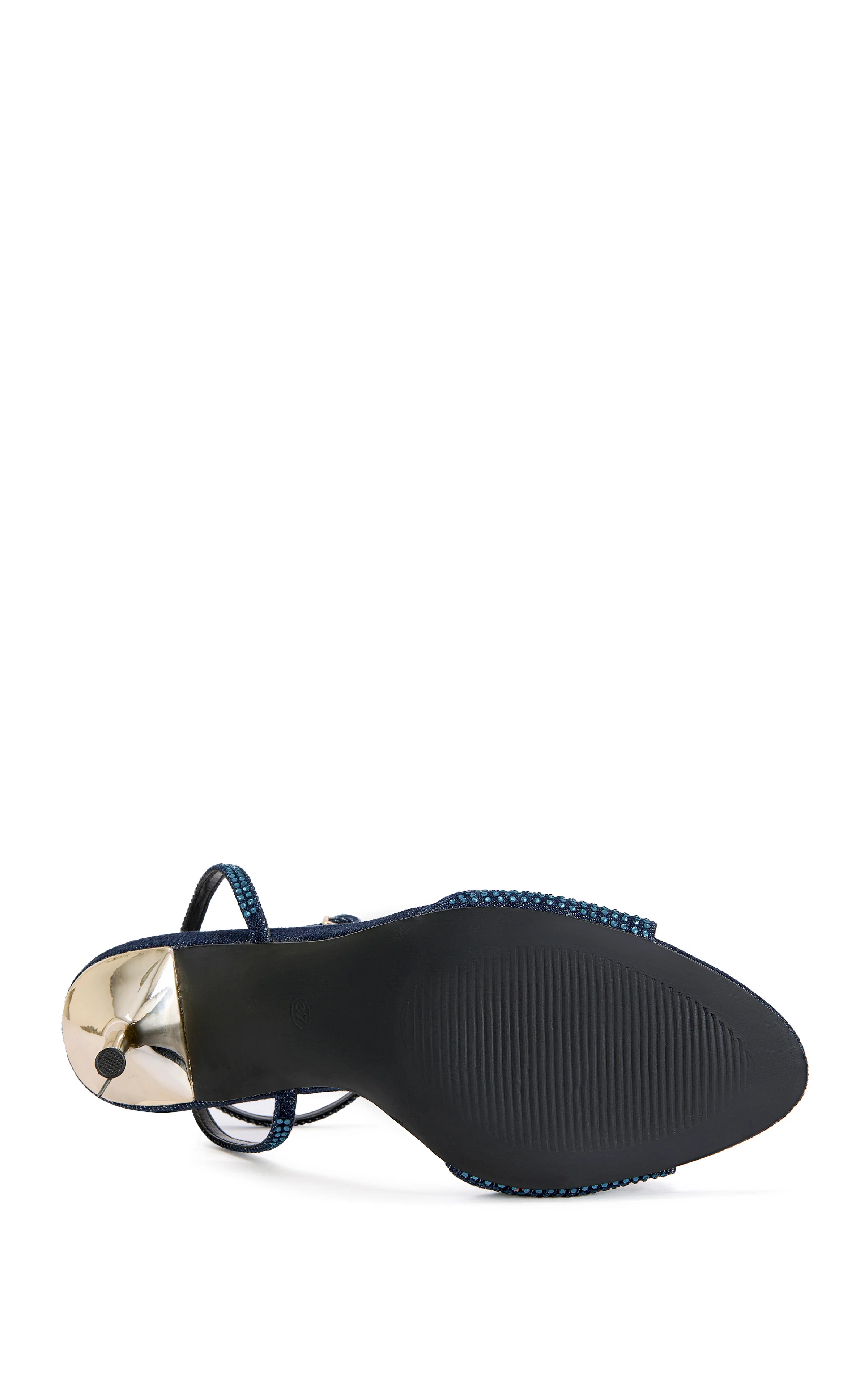 TREETOK-DENIM EMBELLISHED STILETTO SANDAL - Image 5