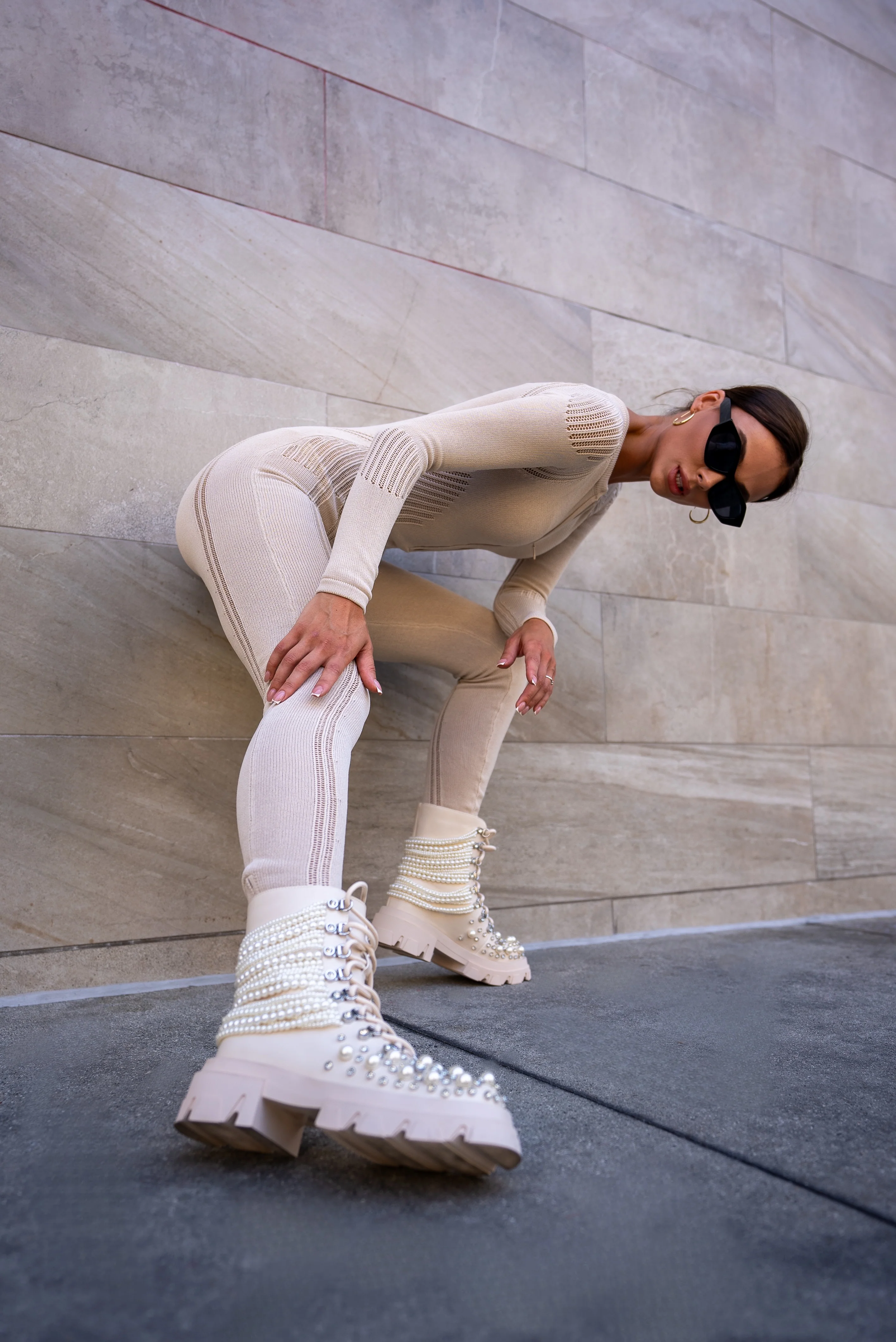 TWINKLEY-BONE PEARL COMBAT BOOTIE - Image 6