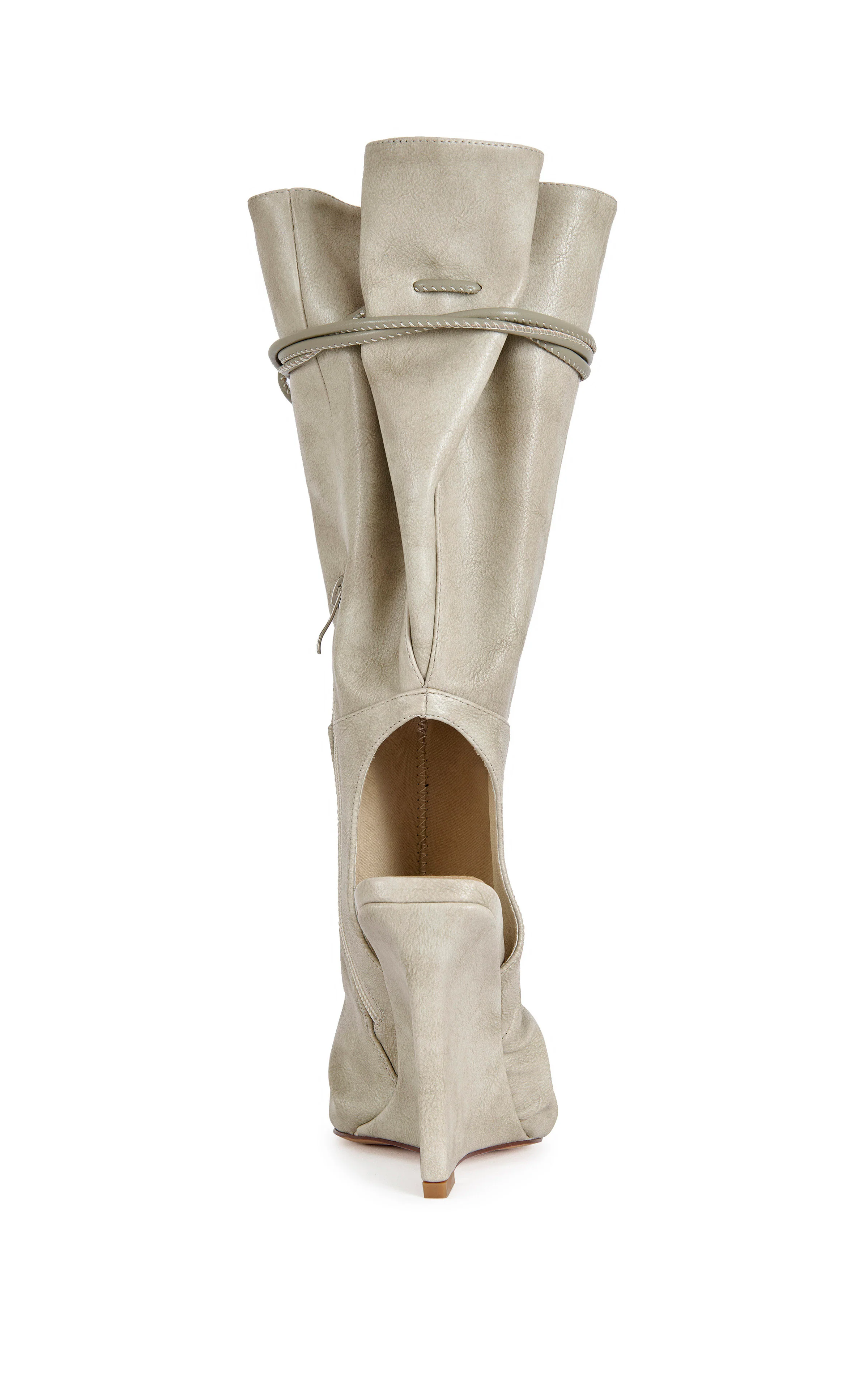 VAILEN-GREY SLOUCH WEDGE SANDAL BOOTIE - Image 3