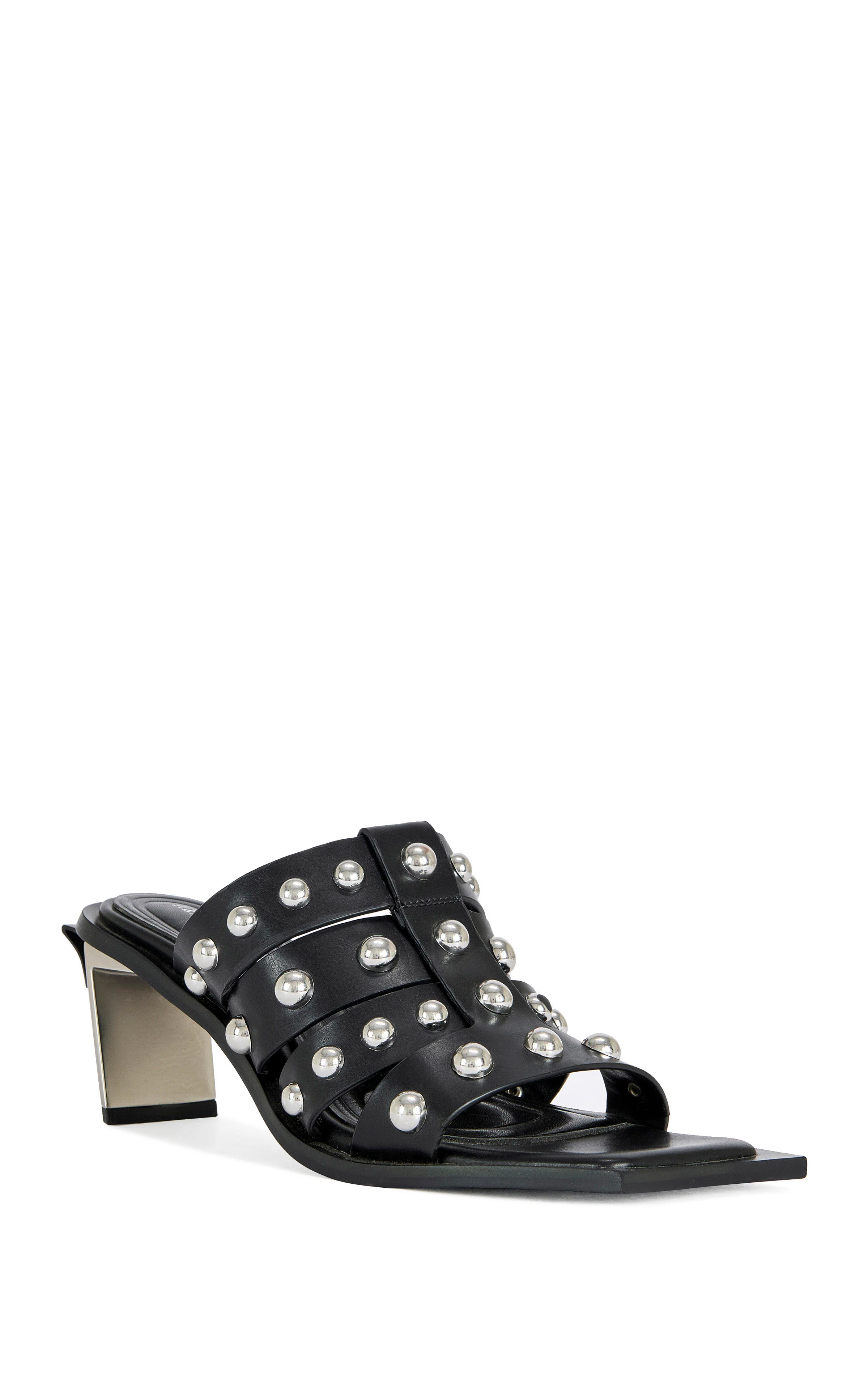 VANDAL-BLACK STUDDED SANDAL HEEL - Image 2