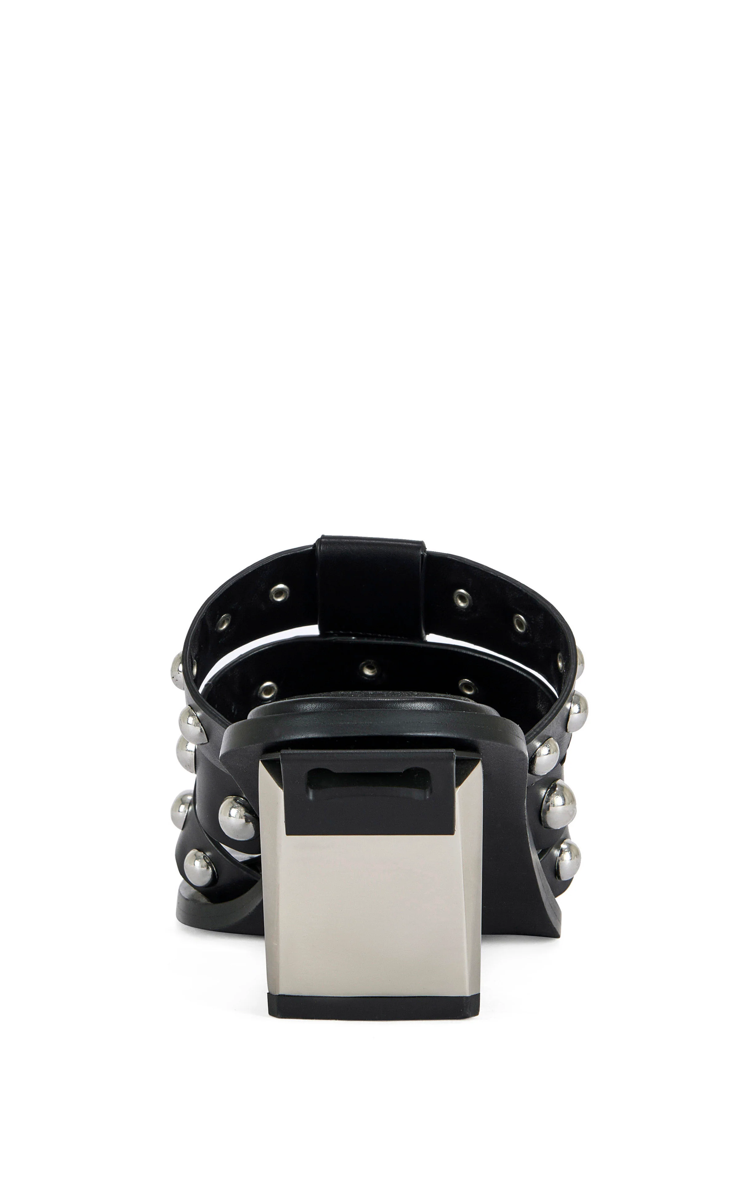 VANDAL-BLACK STUDDED SANDAL HEEL - Image 3
