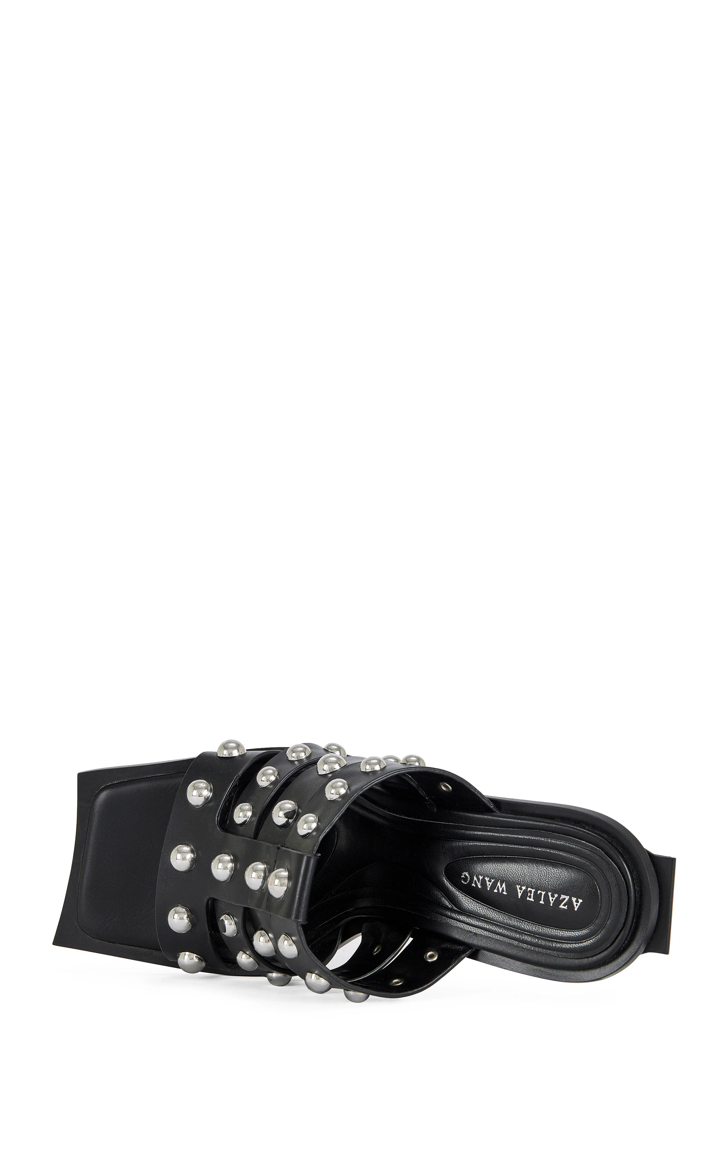 VANDAL-BLACK STUDDED SANDAL HEEL - Image 4