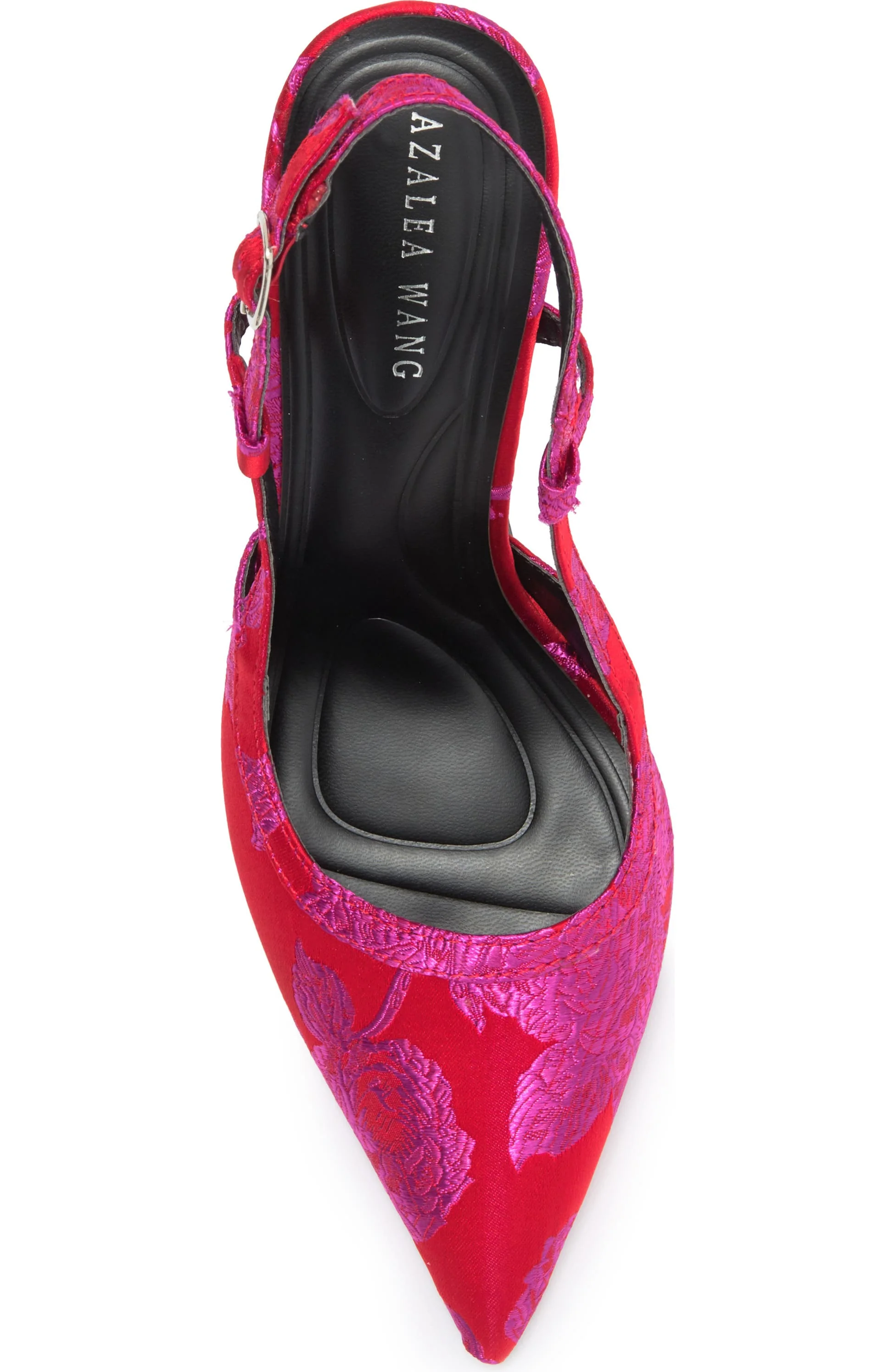 VENA-RED METALLIC STILETTO SLINGBACK PUMP - Image 5