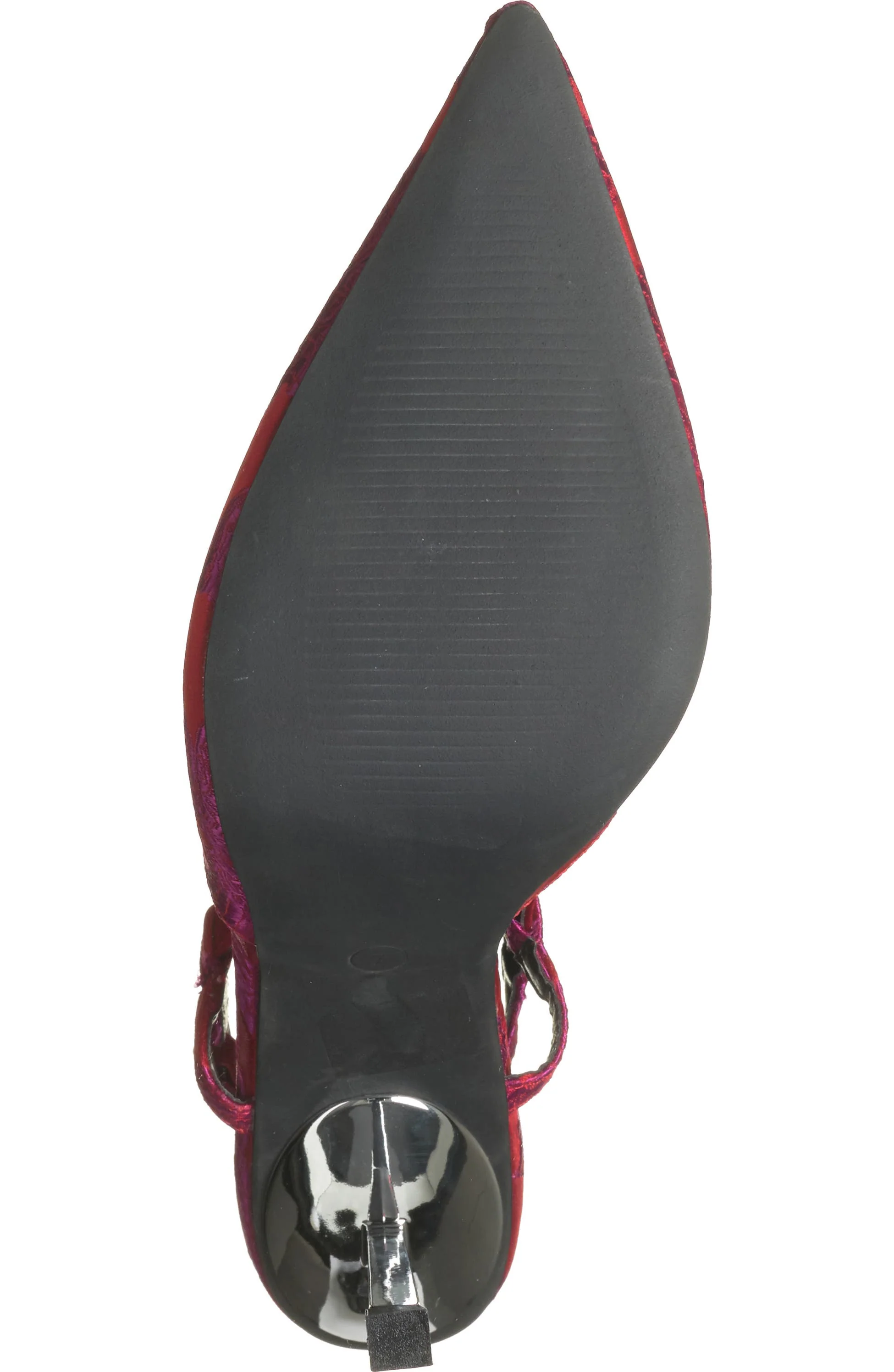 VENA-RED METALLIC STILETTO SLINGBACK PUMP - Image 6