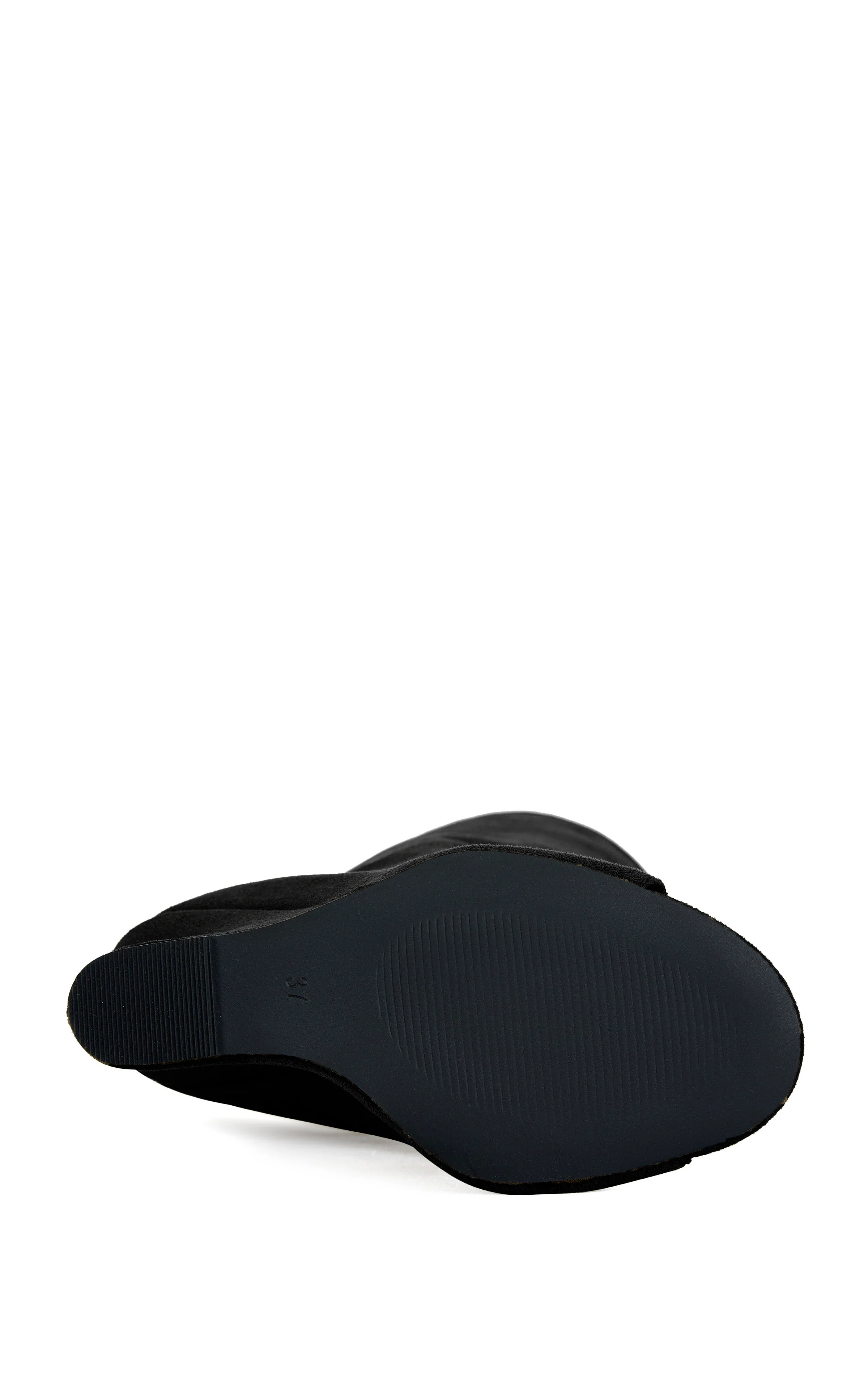 VINCENT-BLACK PEEP TOE WEDGE BOOT - Image 5