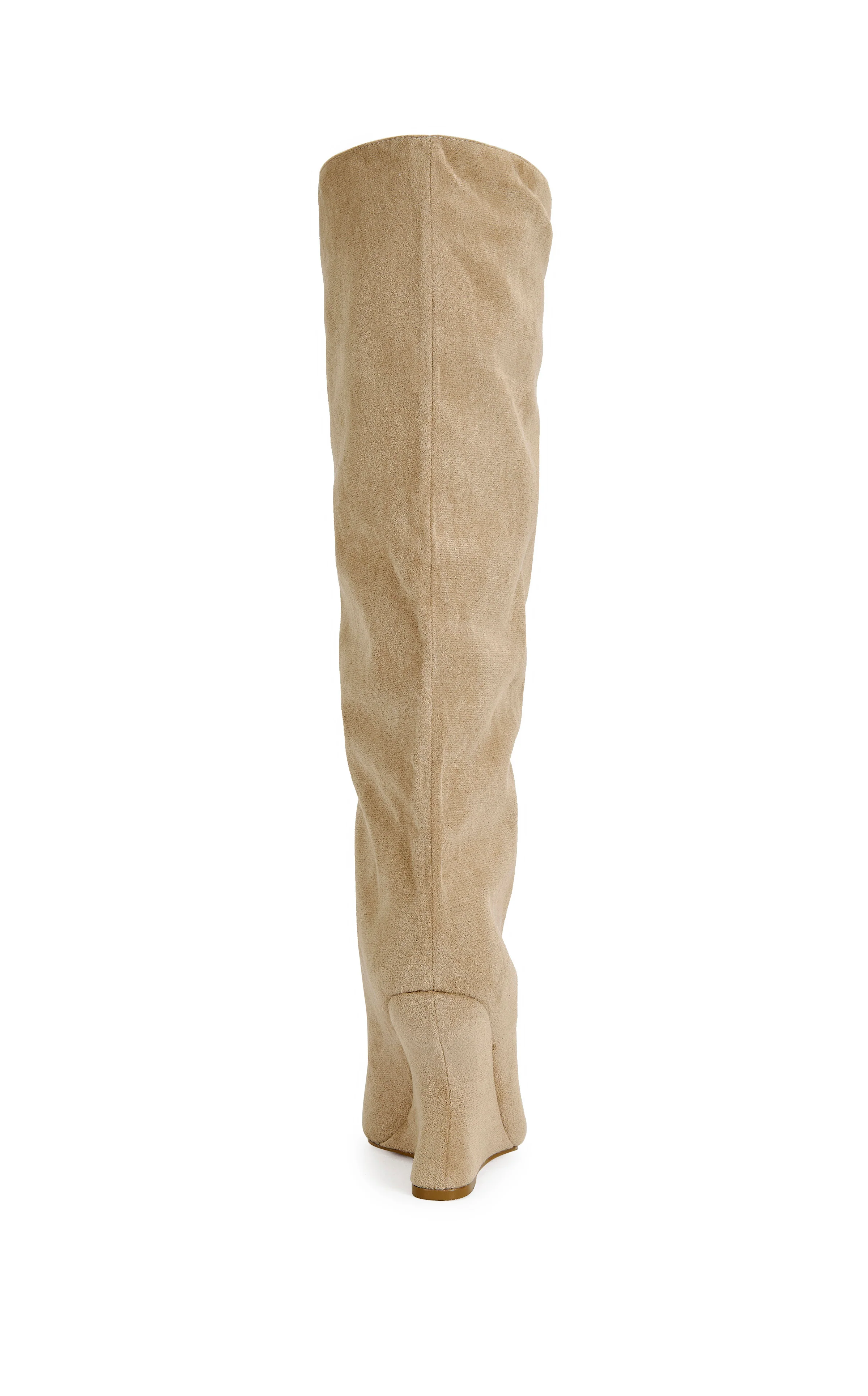 VINCENT-NUDE PEEP TOE WEDGE BOOT - Image 4