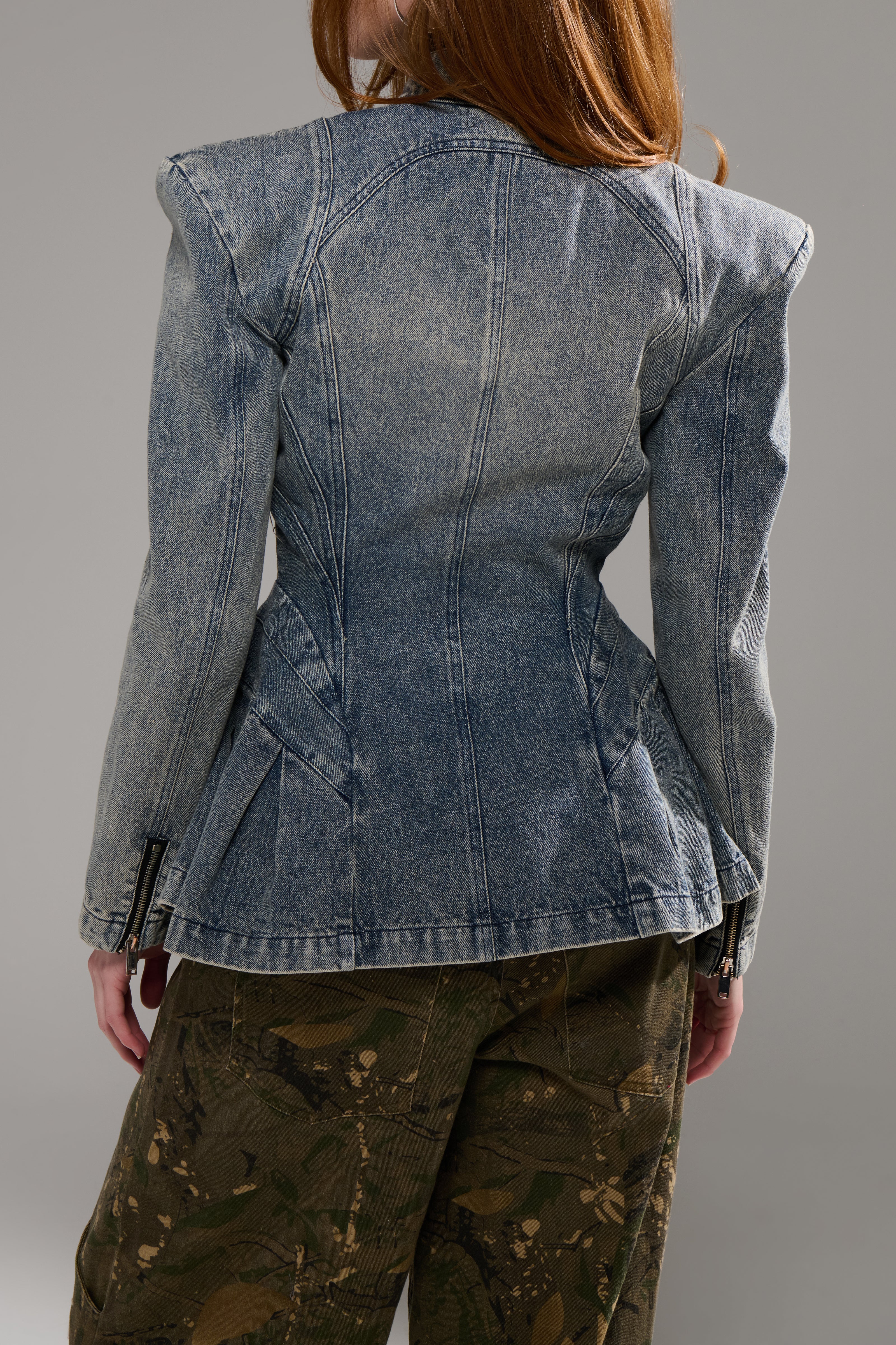 VIRELLE-DENIM STRUCTURED JACKET - Image 3