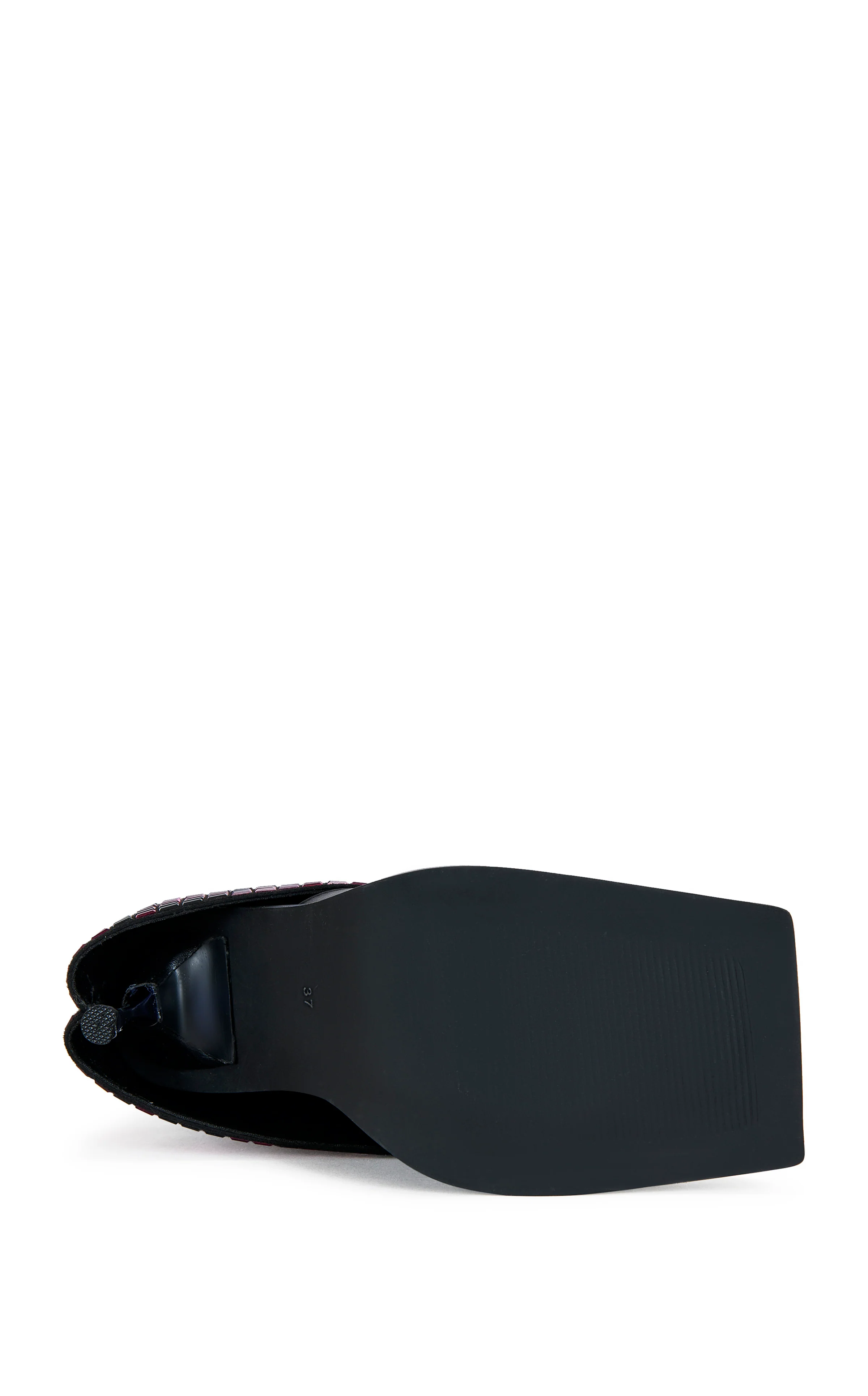 VOLLMER-BLACK RHINESTONE FOLDOVER STILETTO BOOTIE - Image 5