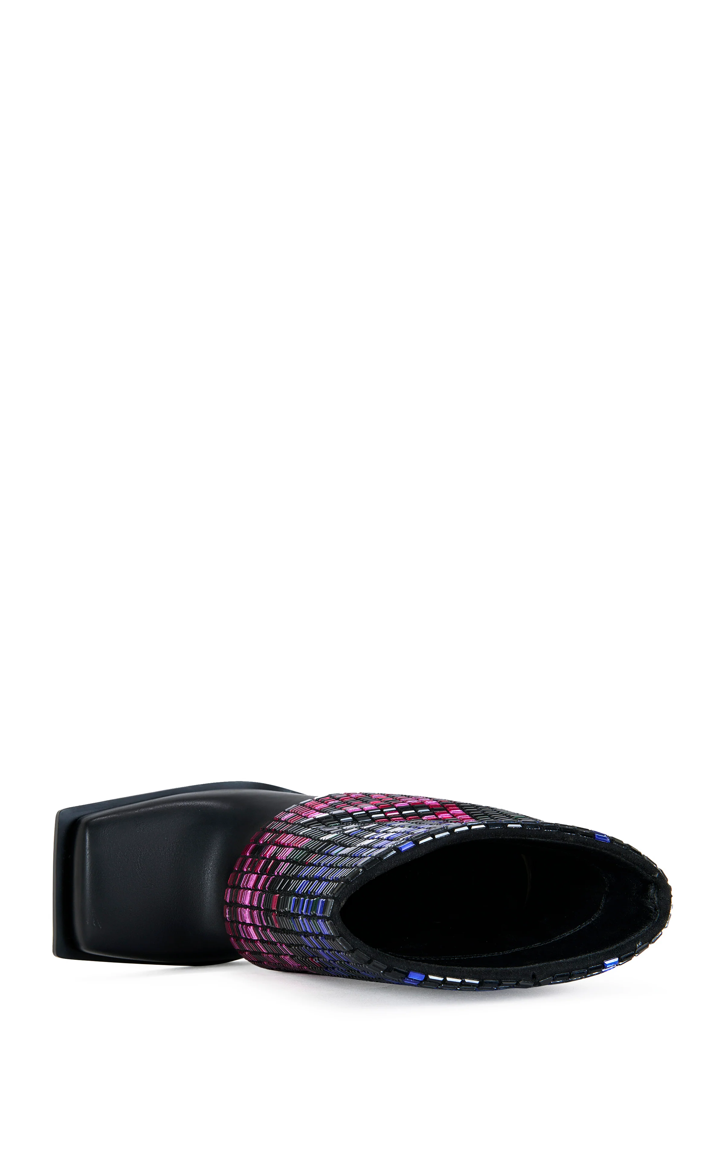 VOLLMER-BLACK RHINESTONE FOLDOVER STILETTO BOOTIE - Image 6