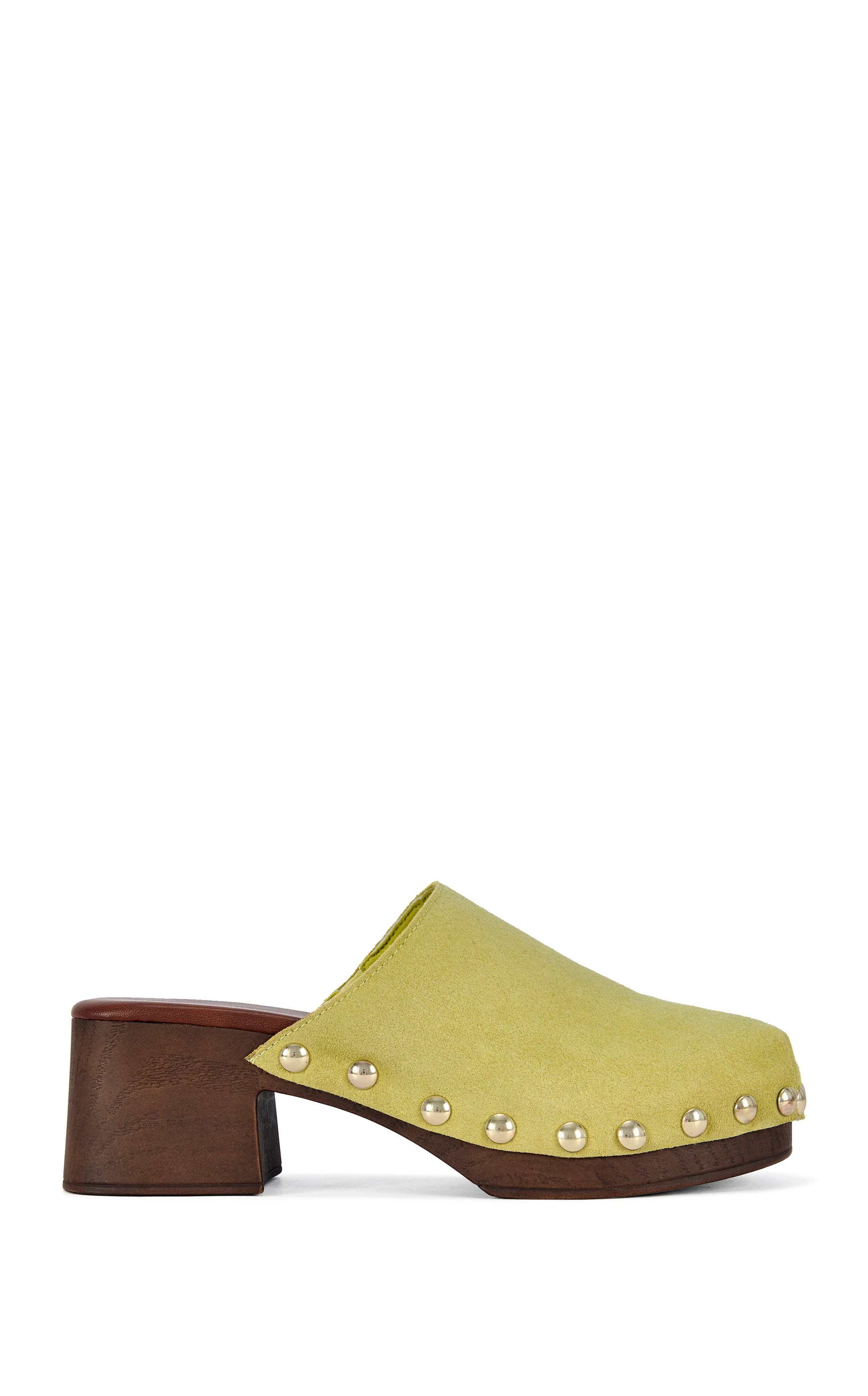 WALINDA-CITRON GENUINE SUEDE STUDDED CLOG