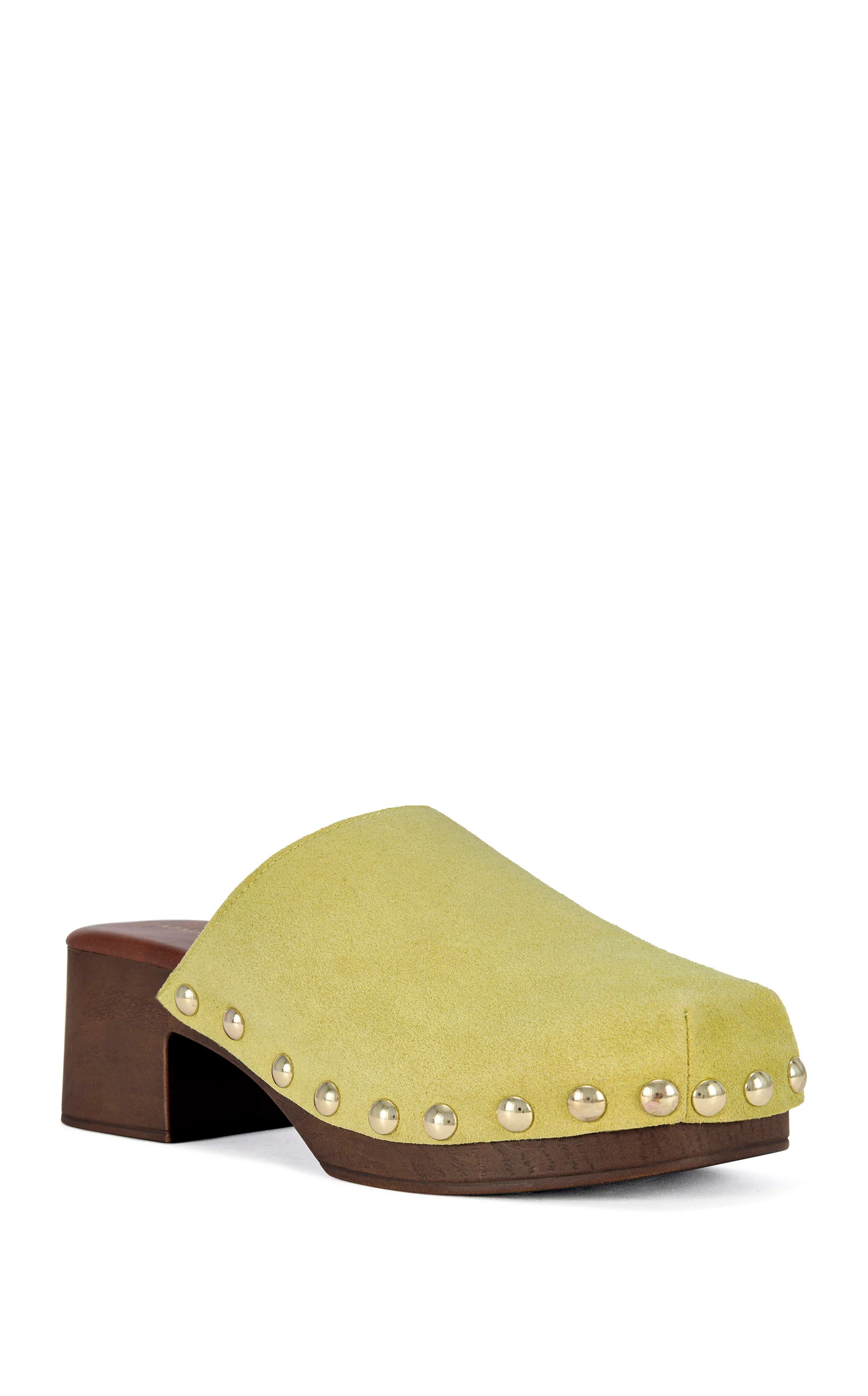 WALINDA-CITRON GENUINE SUEDE STUDDED CLOG - Image 2