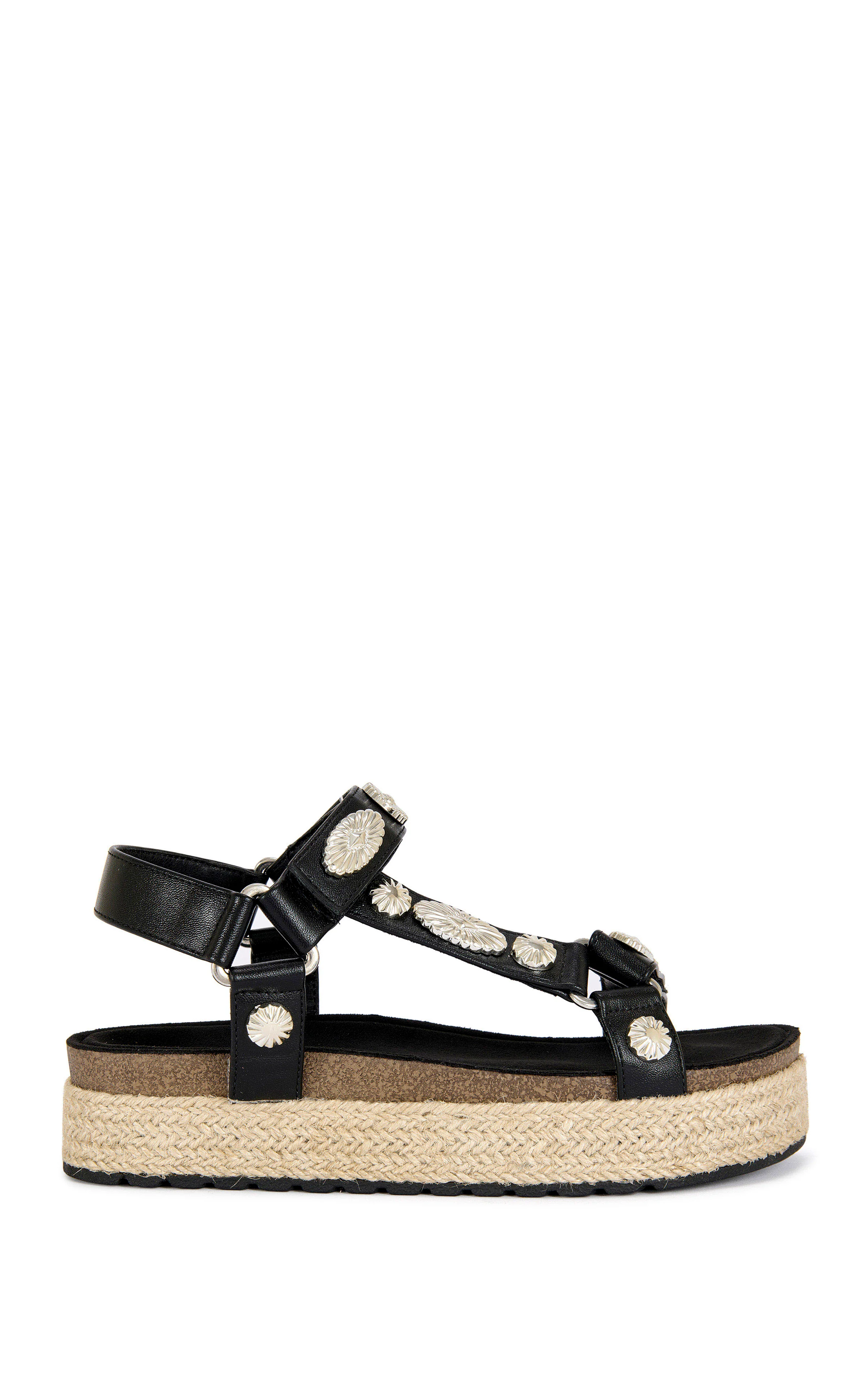 WATKINS-BLACK WESTERN FLATFORM SANDAL