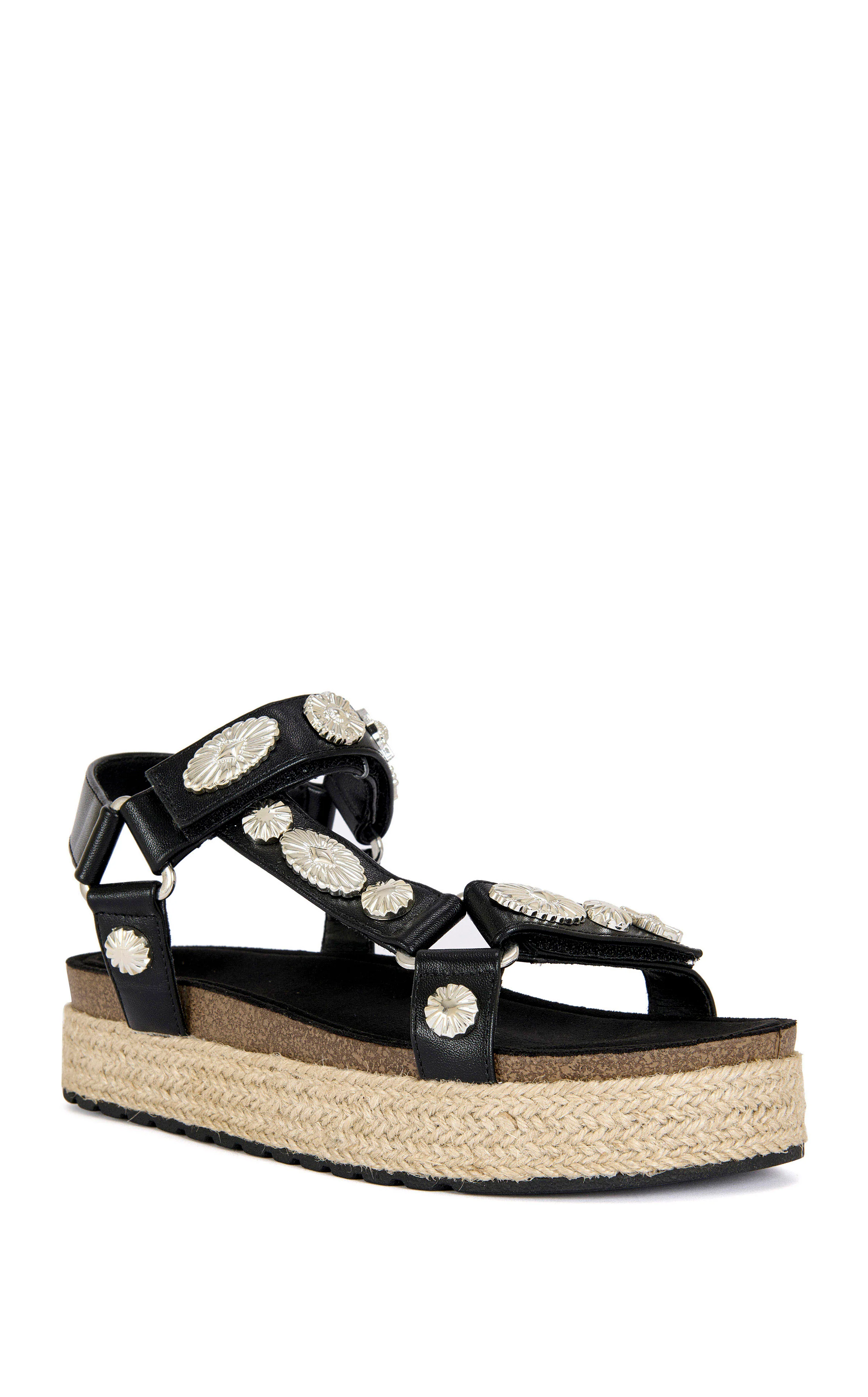 WATKINS-BLACK WESTERN FLATFORM SANDAL - Image 2