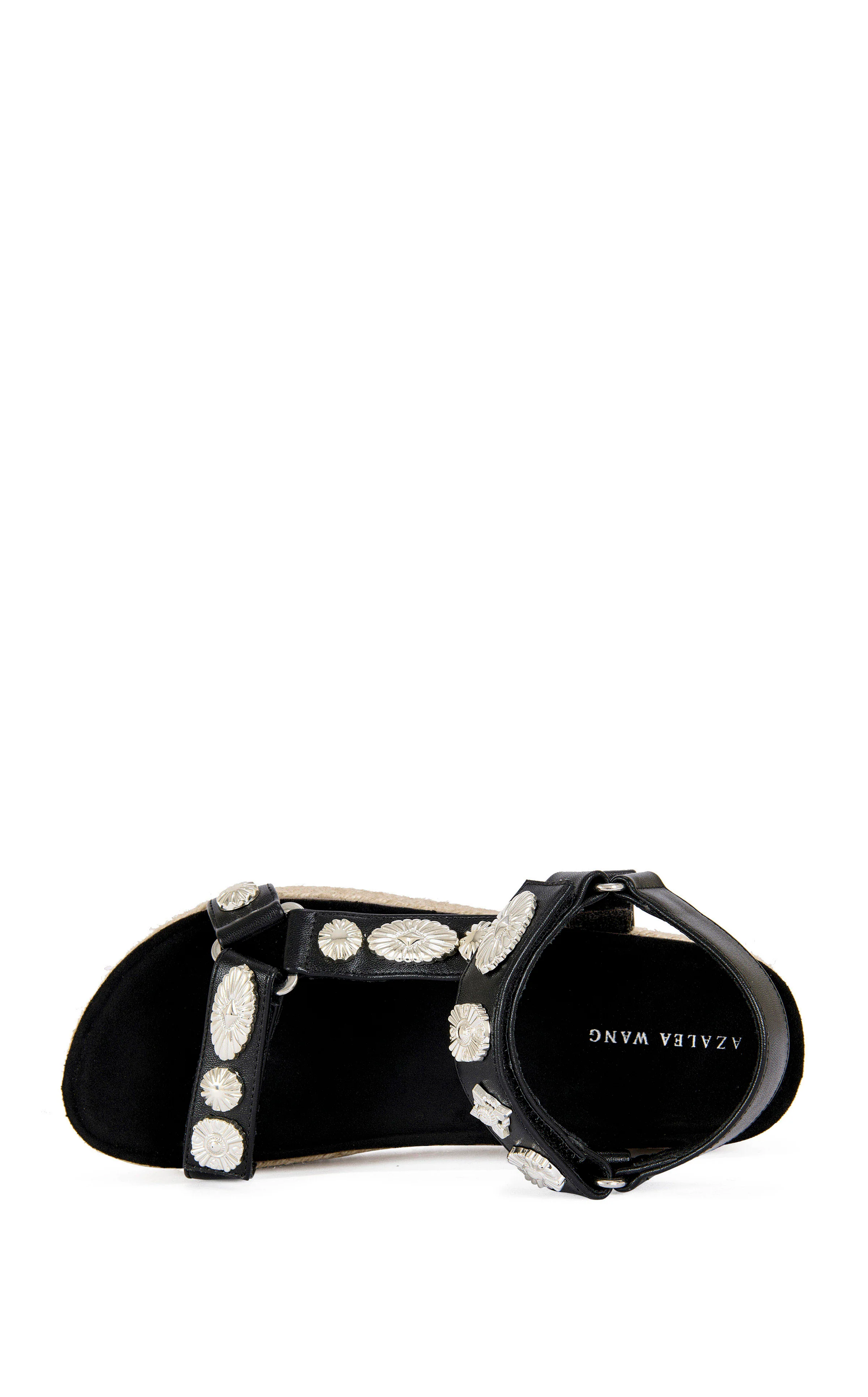 WATKINS-BLACK WESTERN FLATFORM SANDAL - Image 4