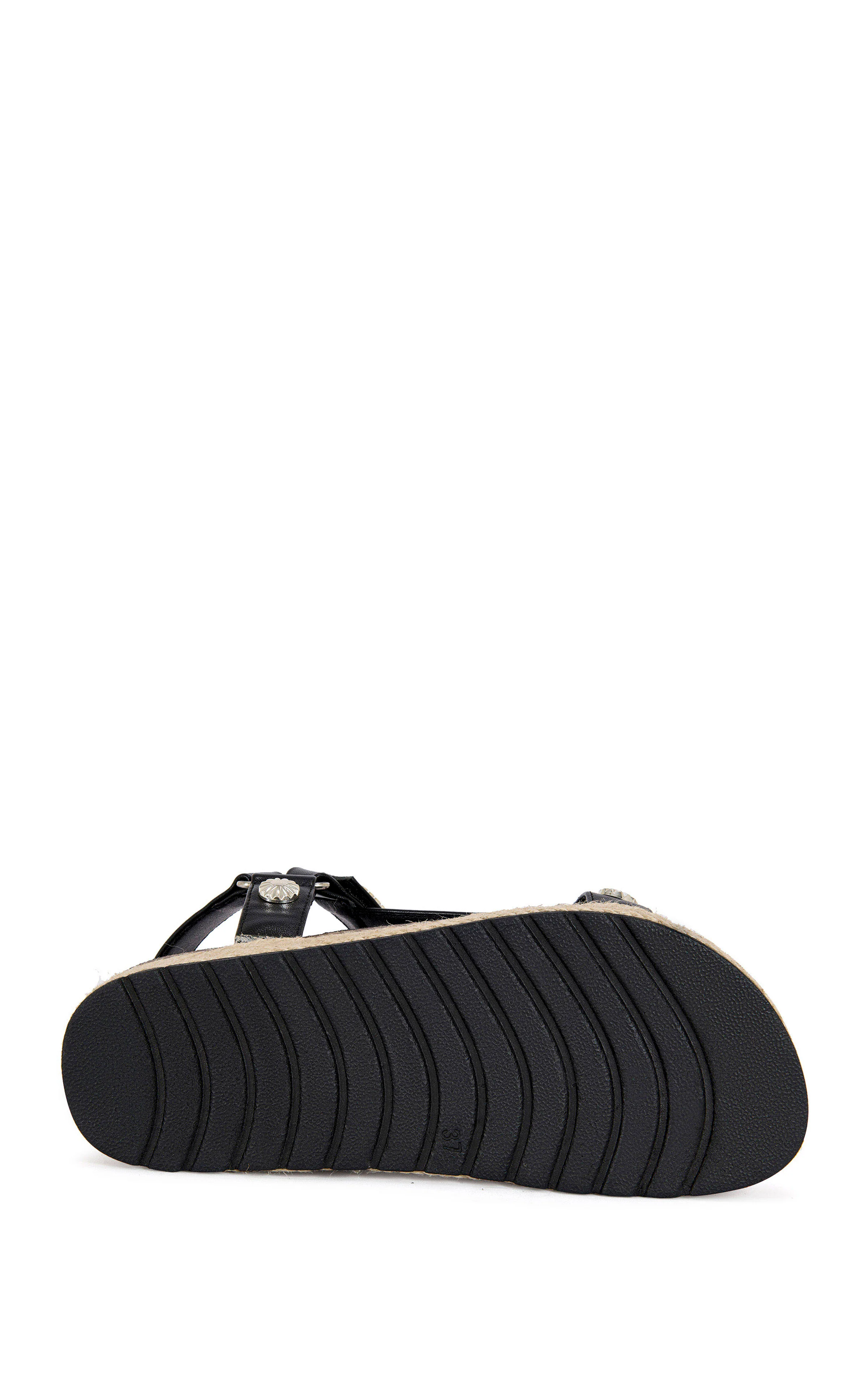 WATKINS-BLACK WESTERN FLATFORM SANDAL - Image 5