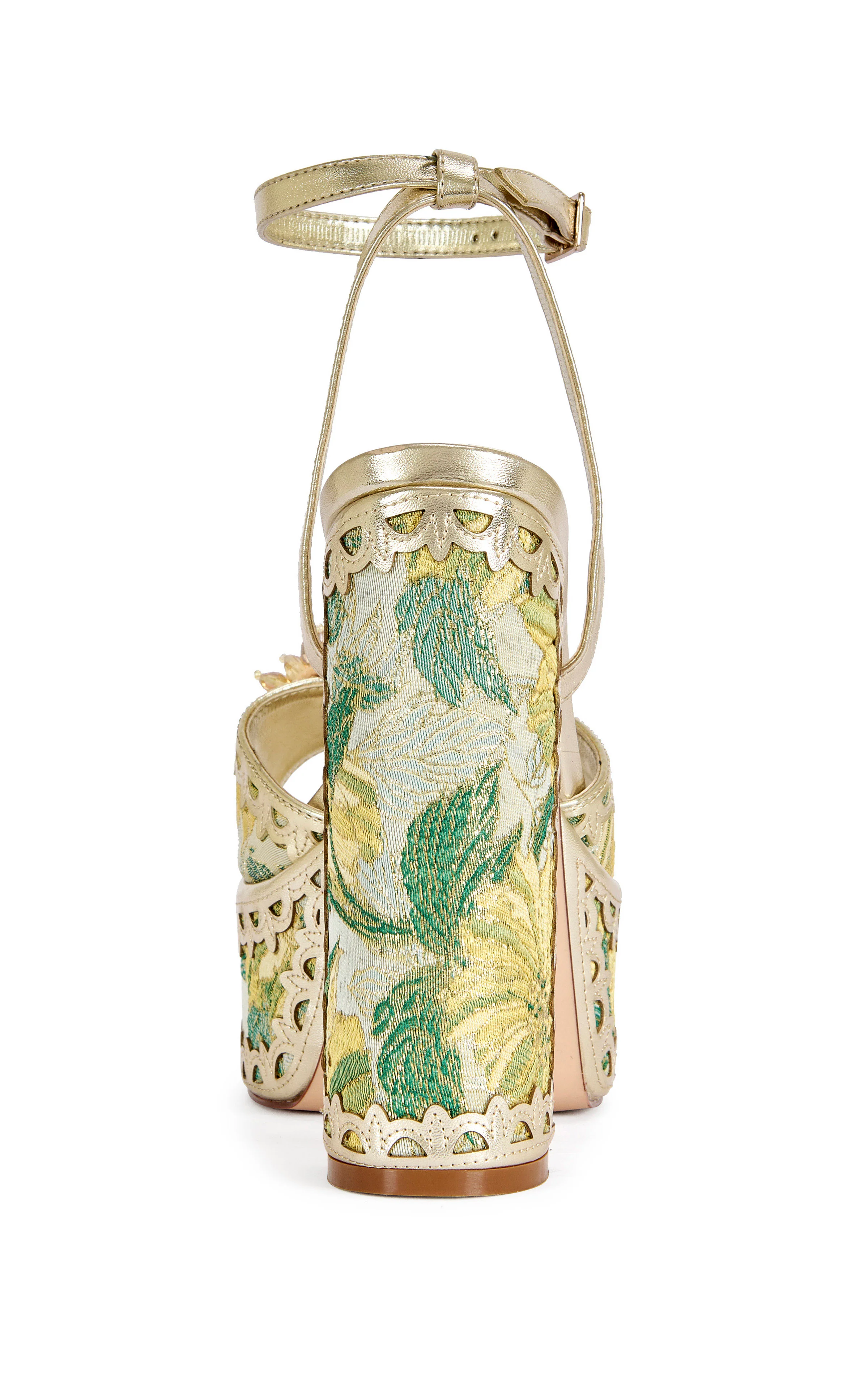 WENDA-GREENMULTI PLATFORM BROCADE SANDAL - Image 3