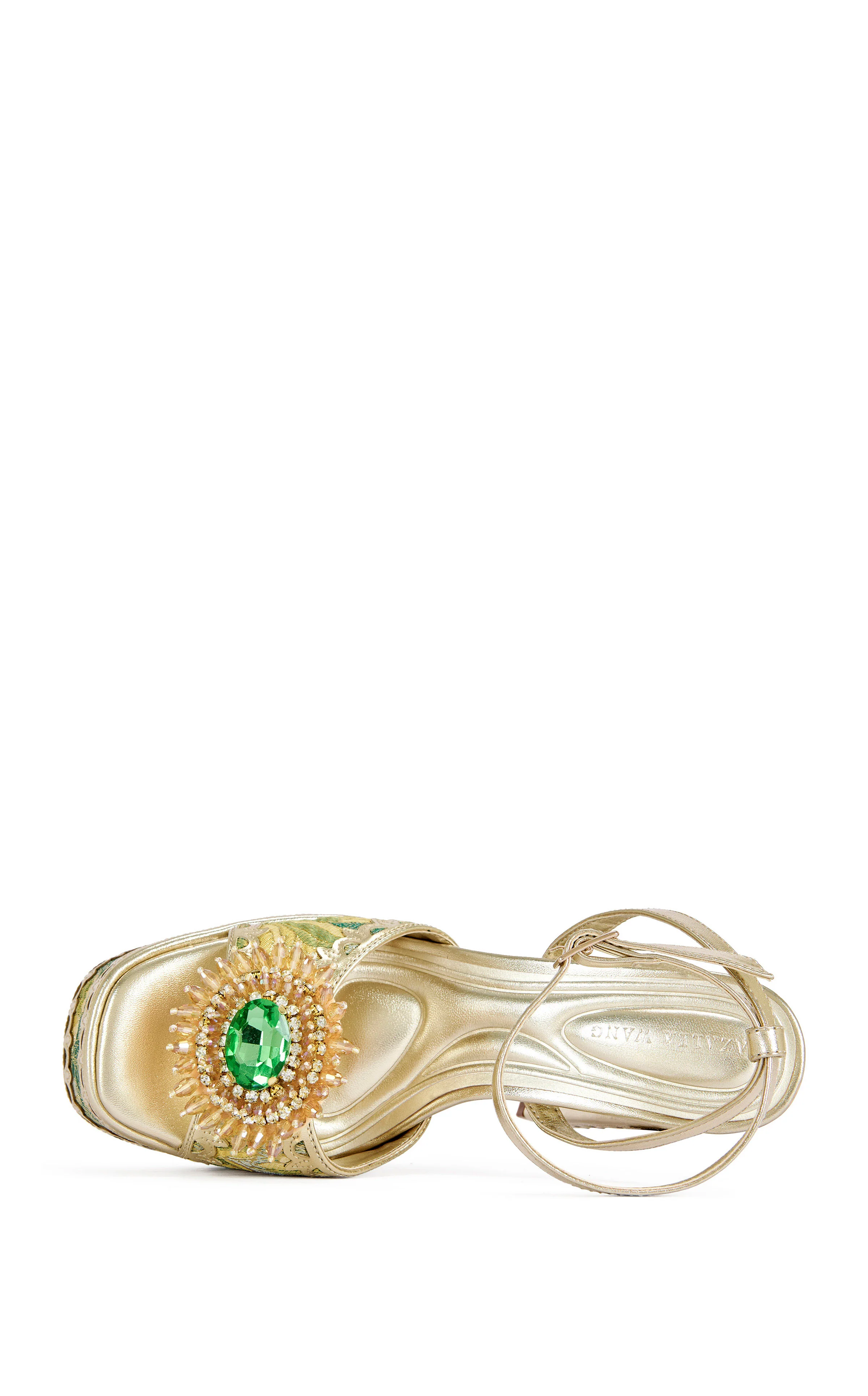 WENDA-GREENMULTI PLATFORM BROCADE SANDAL - Image 4